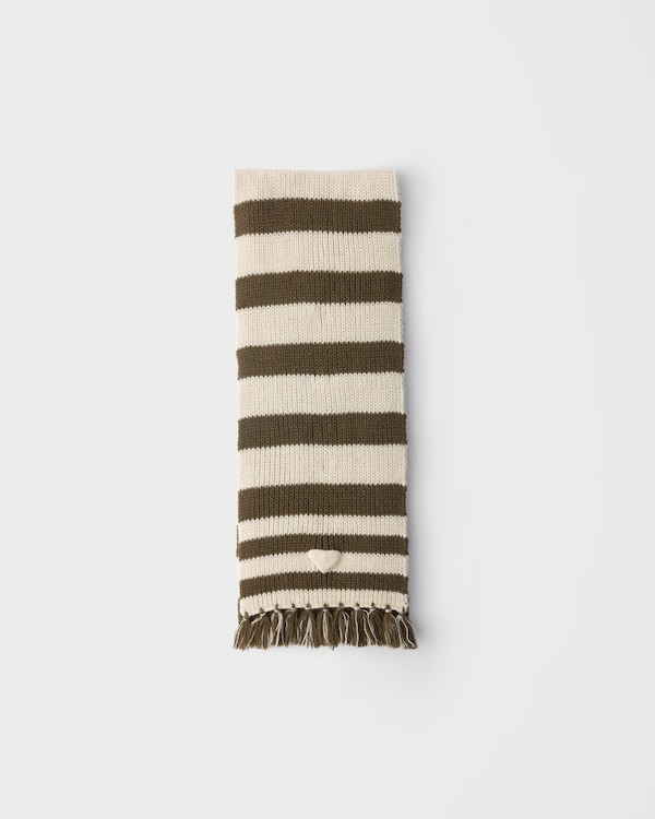 Alpaca wool scarf - Natural/Cocoa Alpaca wool scarf - Natural/Cocoa