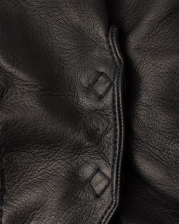 Leather Long Gloves - Black Leather Long Gloves - Black