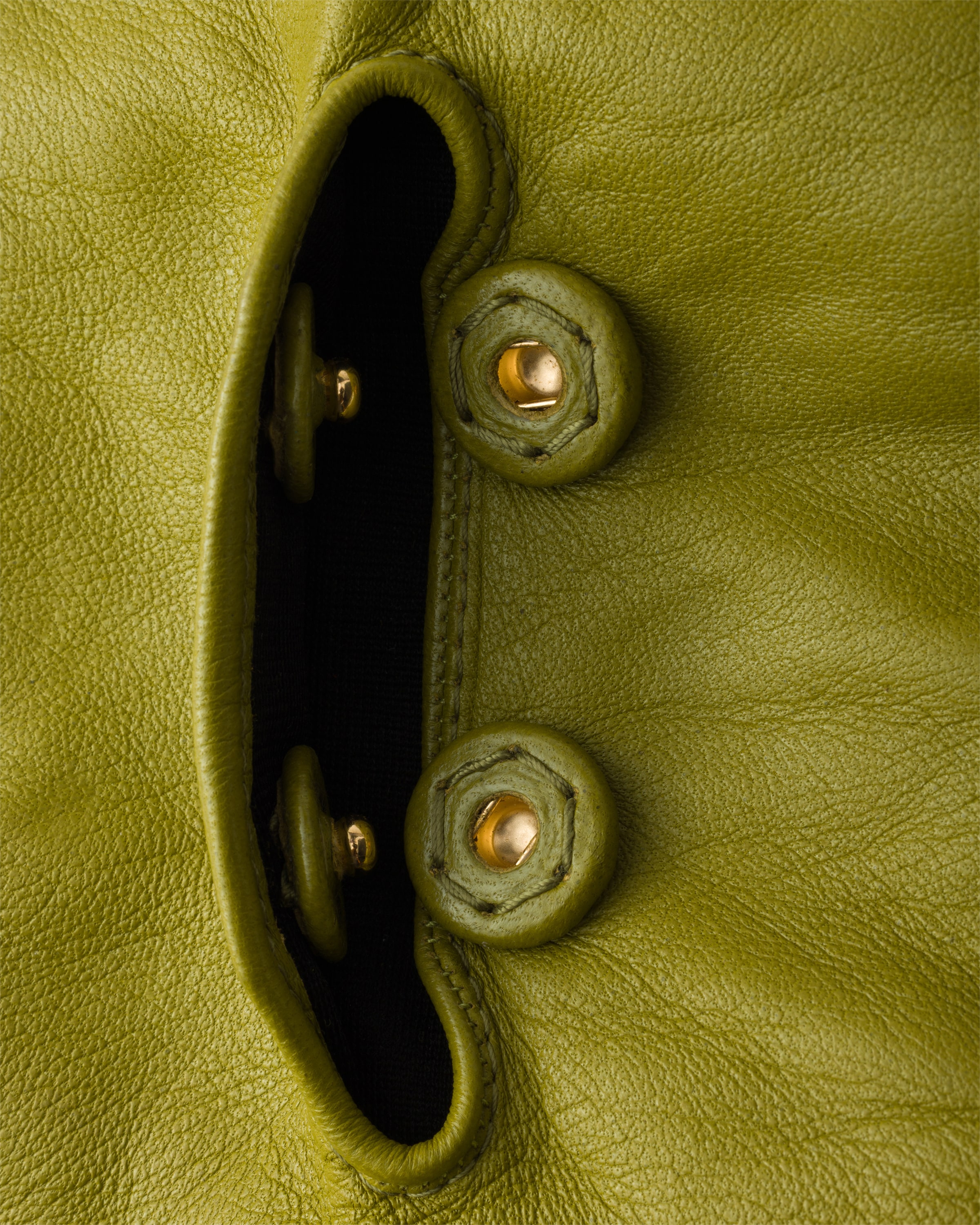 Ivy Green Leather Long Gloves | PRADA - United States