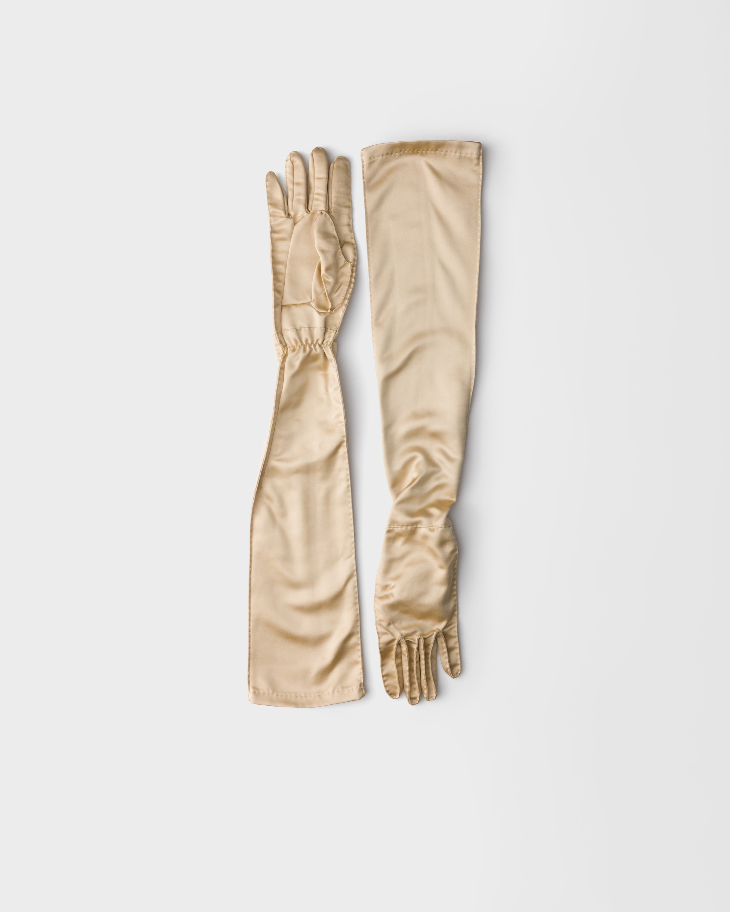 Apricot Satin gloves | PRADA - United States