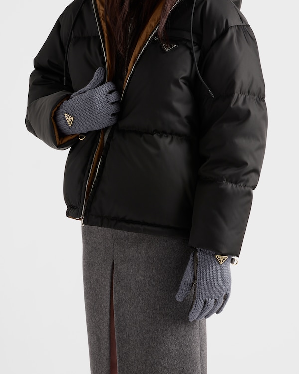 羊毛和Nappa皮革手套 - 石板灰 羊毛和Nappa皮革手套 - 石板灰