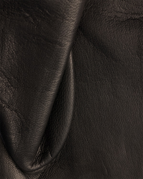 Nappa leather and mélange knit gloves - Camel/Black Nappa leather and mélange knit gloves - Camel/Black