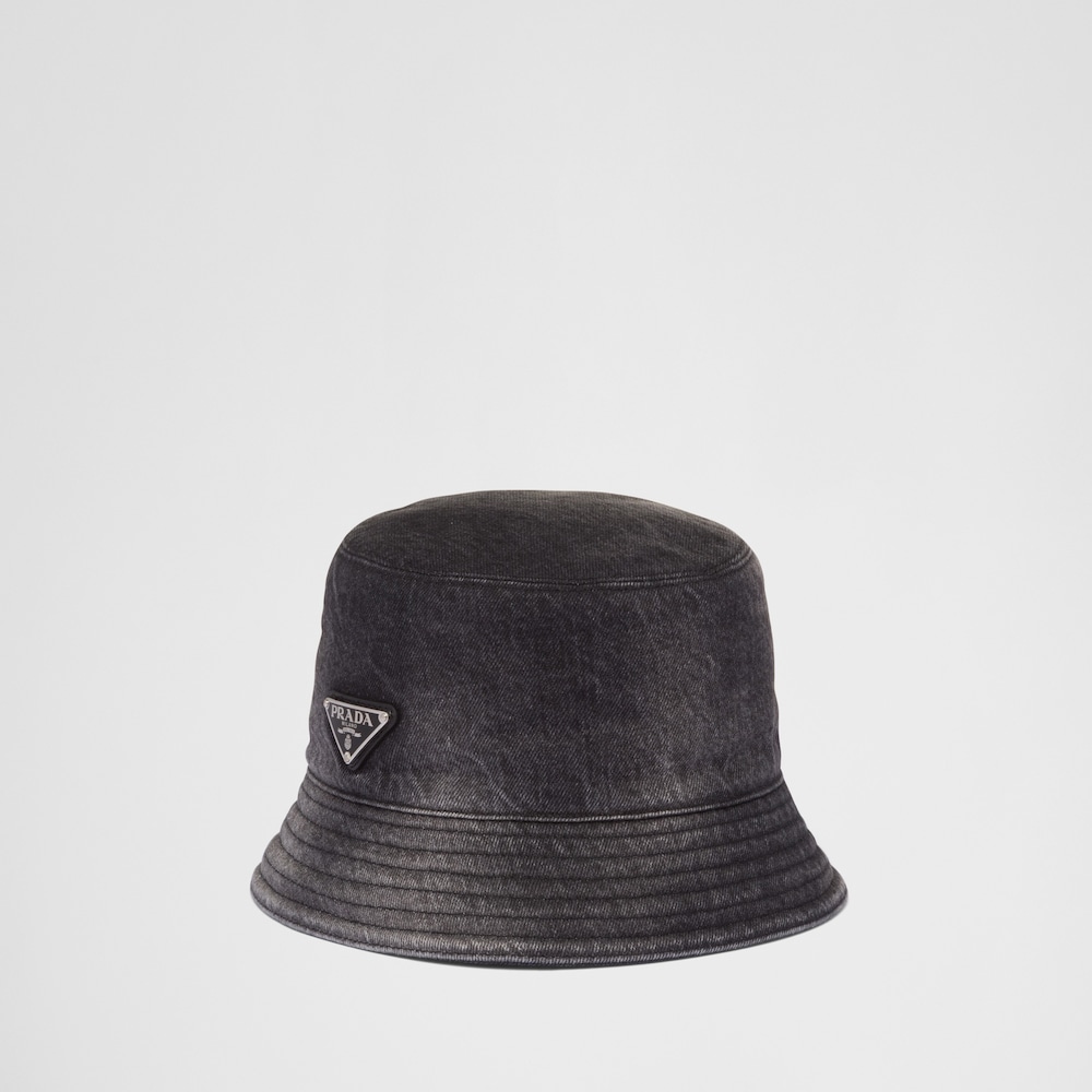 Black Denim bucket hat | Prada