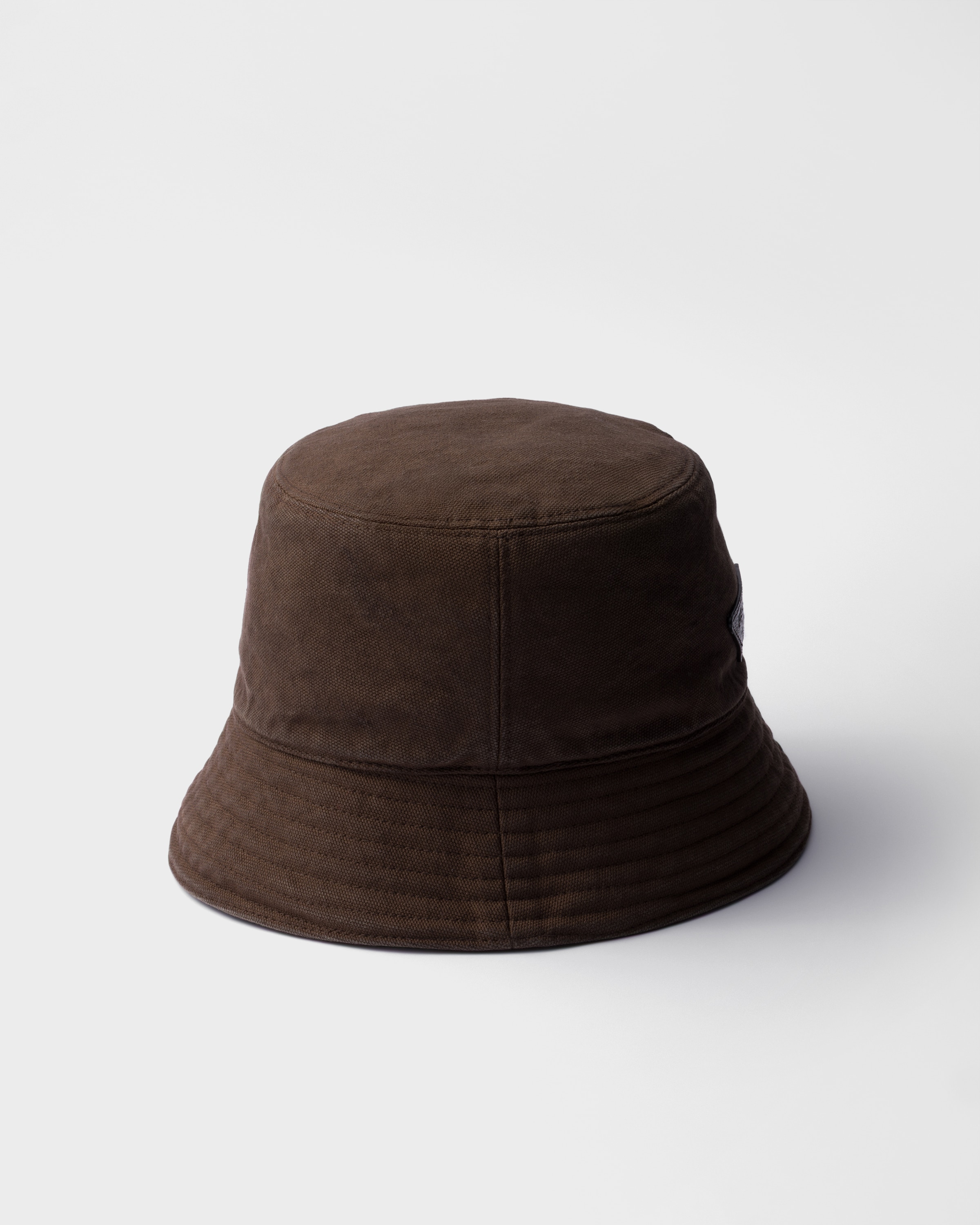 Prada Cotton Bucket Hat In Brown