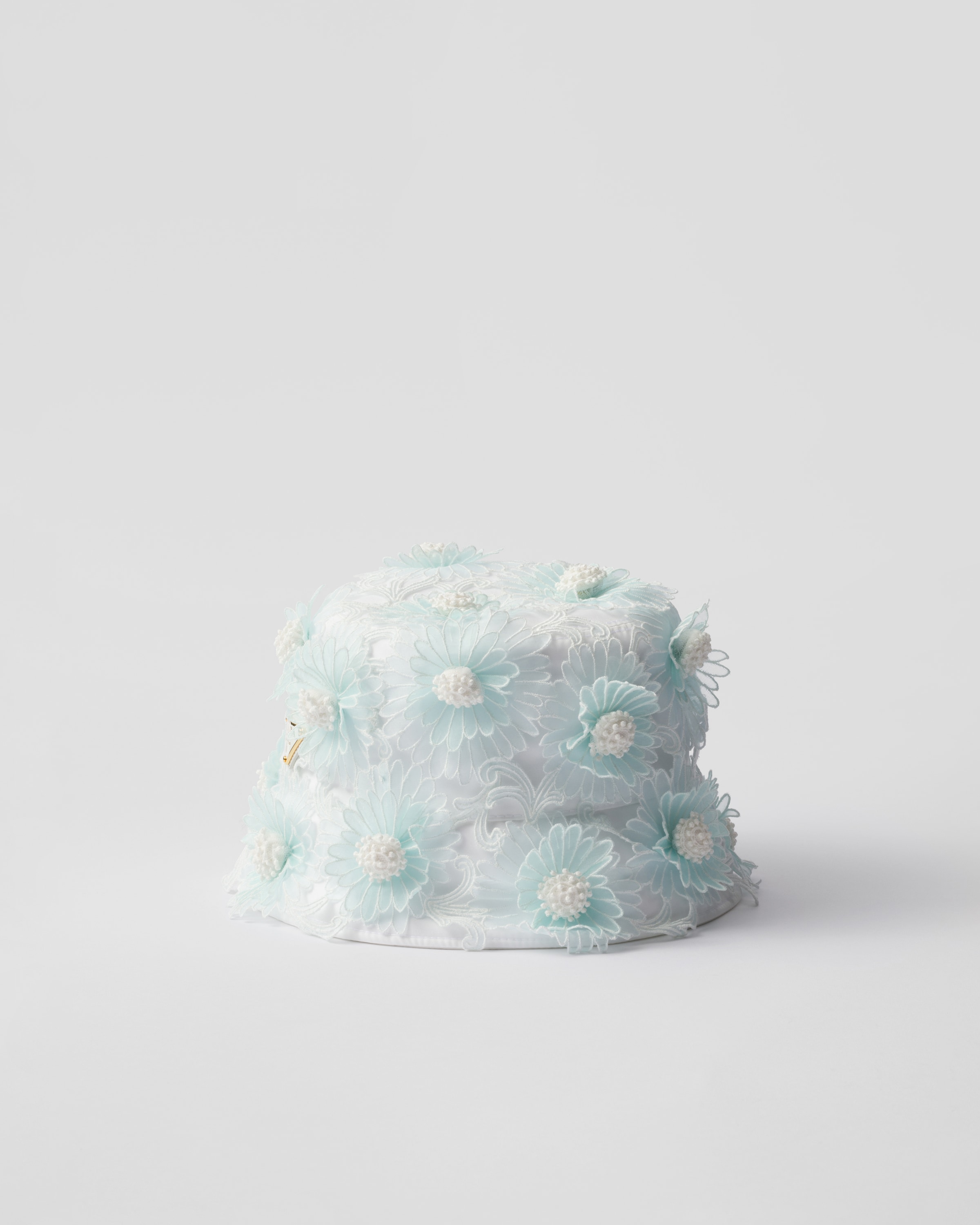Prada Guipure-lace Bucket Hat In Blattgrün