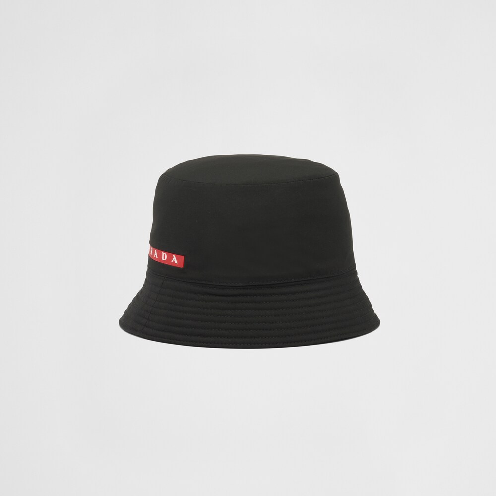 Black Technical Fabric bucket hat Prada