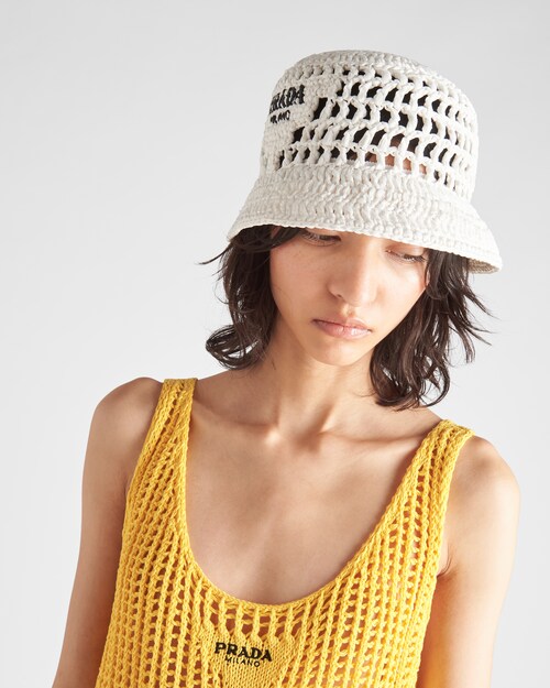 Prada Raffia bucket hat 2