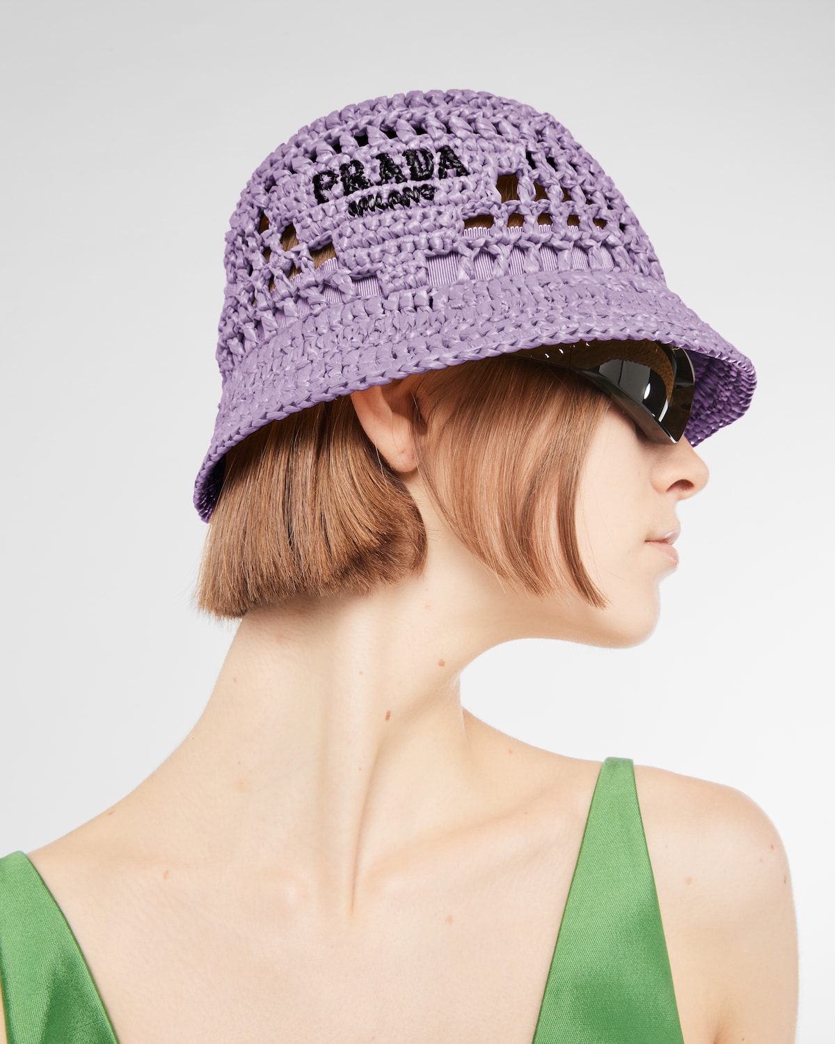 Lily Crochet Bucket Hat PRADA