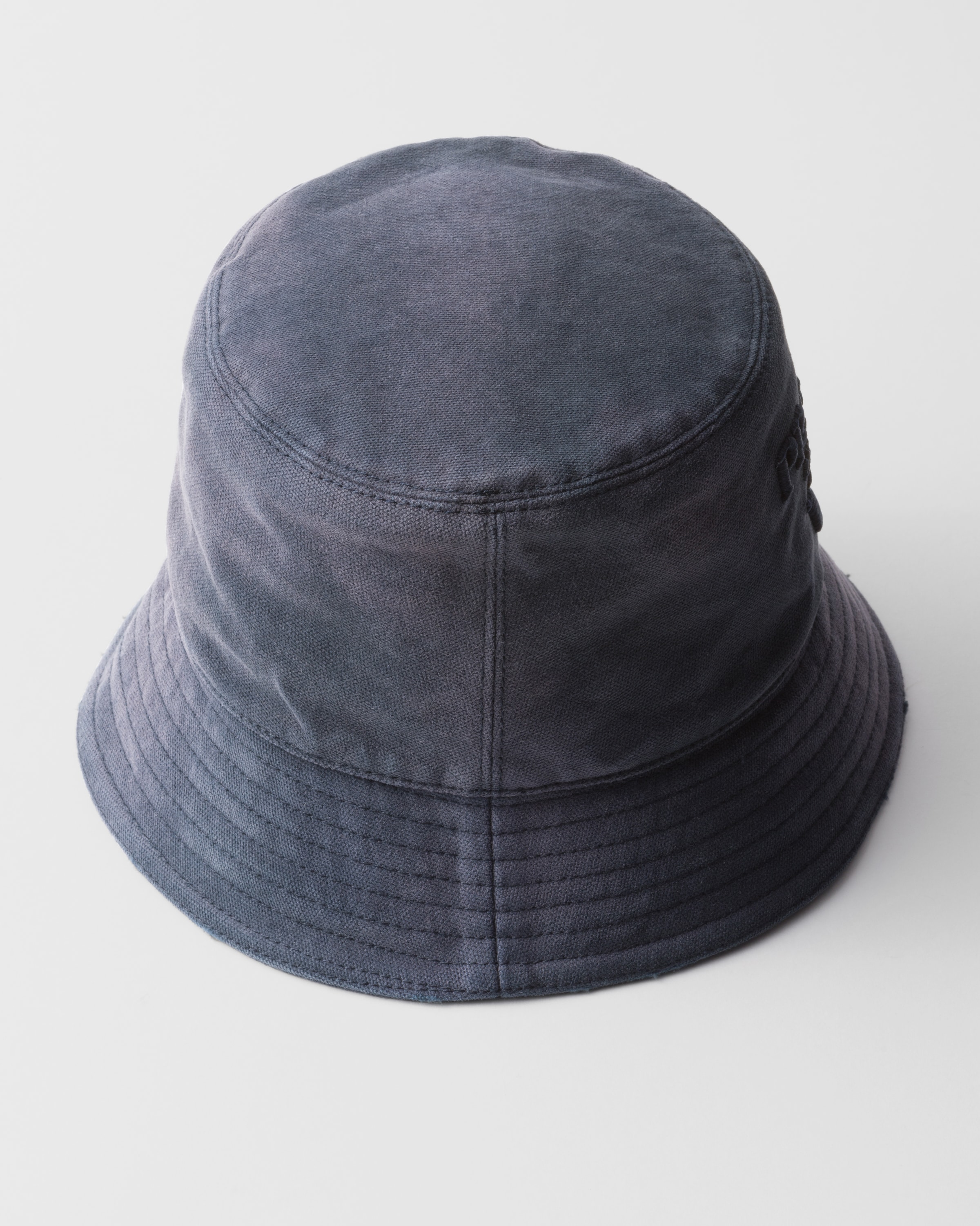 Baltic Blue Canvas Bucket Hat PRADA