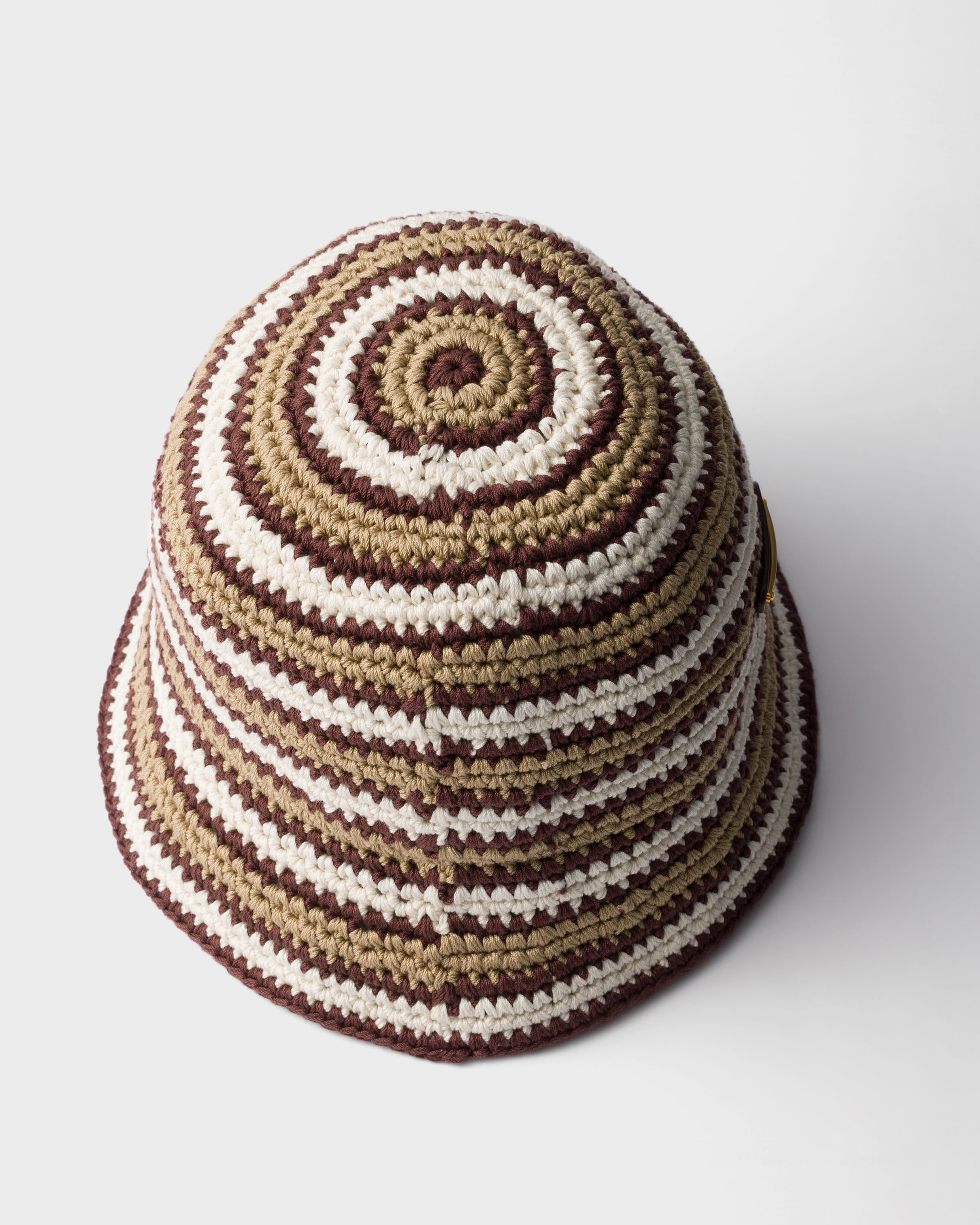 Prada Crochet Bucket Hat In Multi