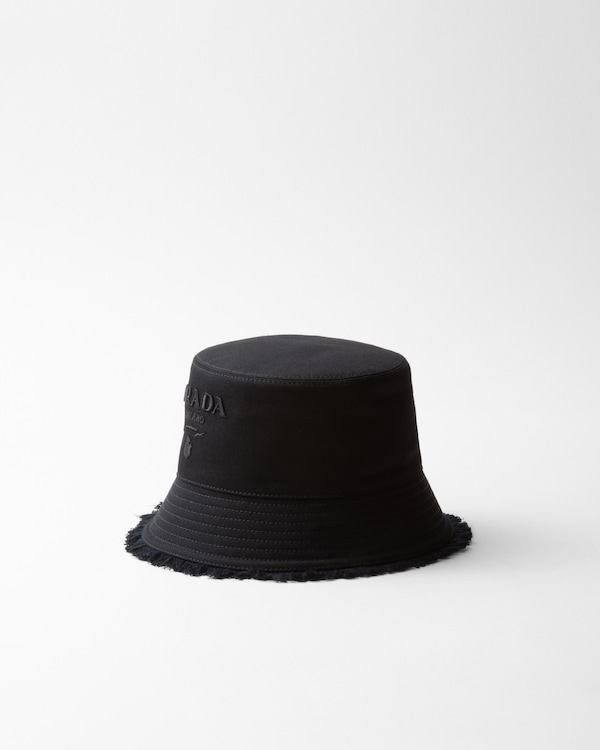 高品質の激安 ブラック PRADA | バケットハット ドリル 帽子