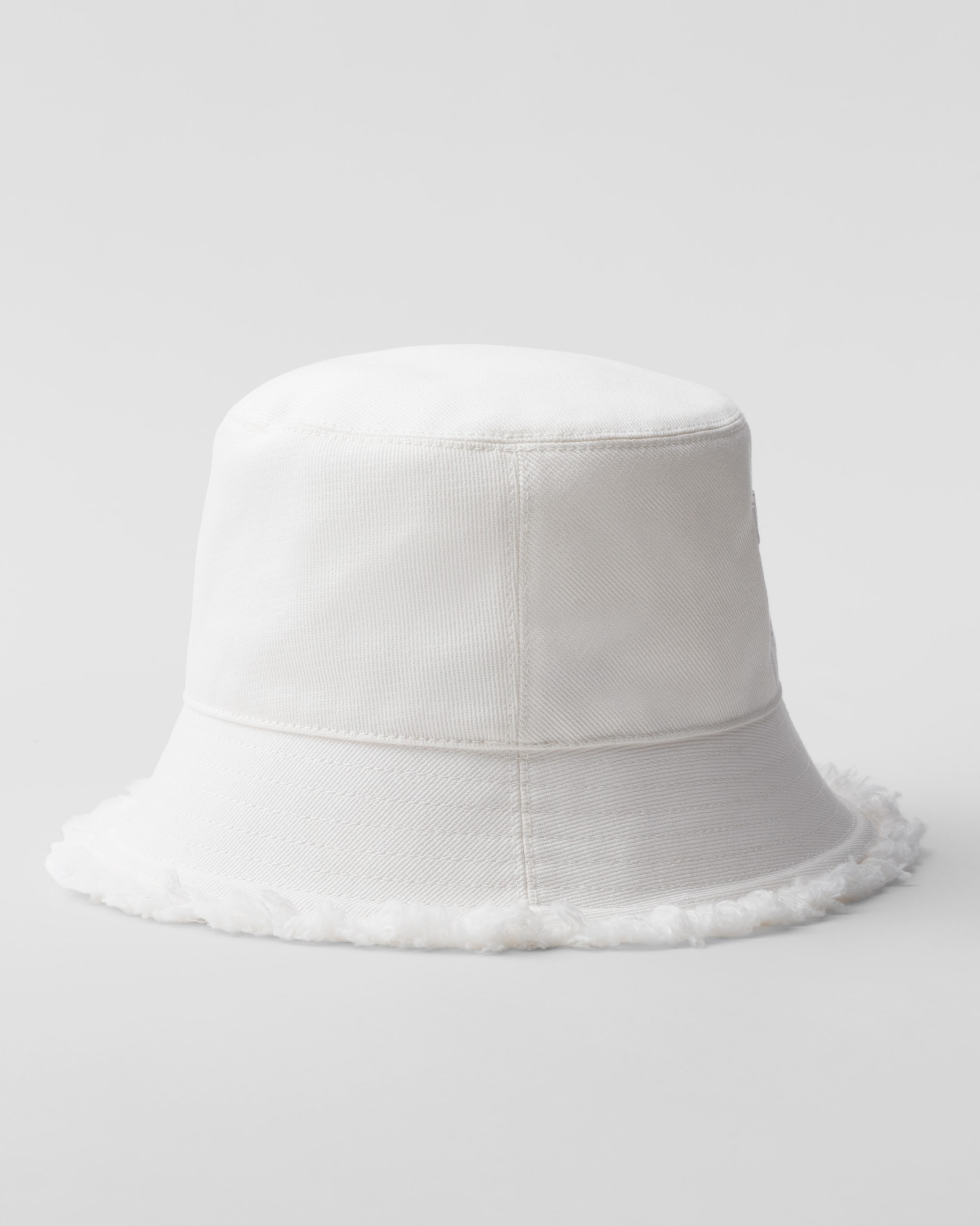 Shop Prada Drill Bucket Hat In White