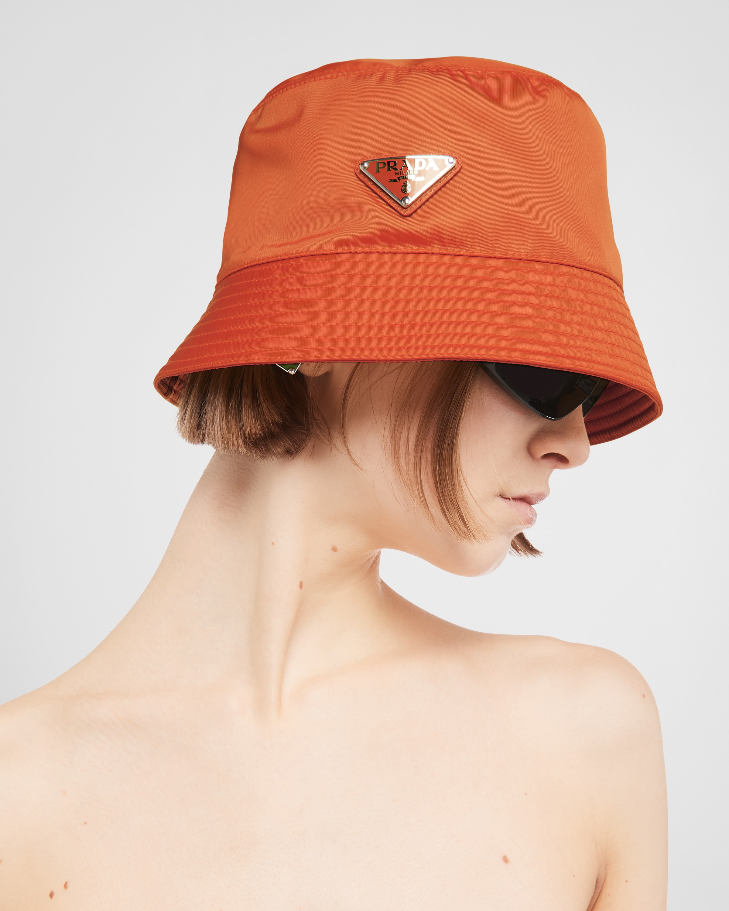 Orange Re-Nylon bucket hat | Prada