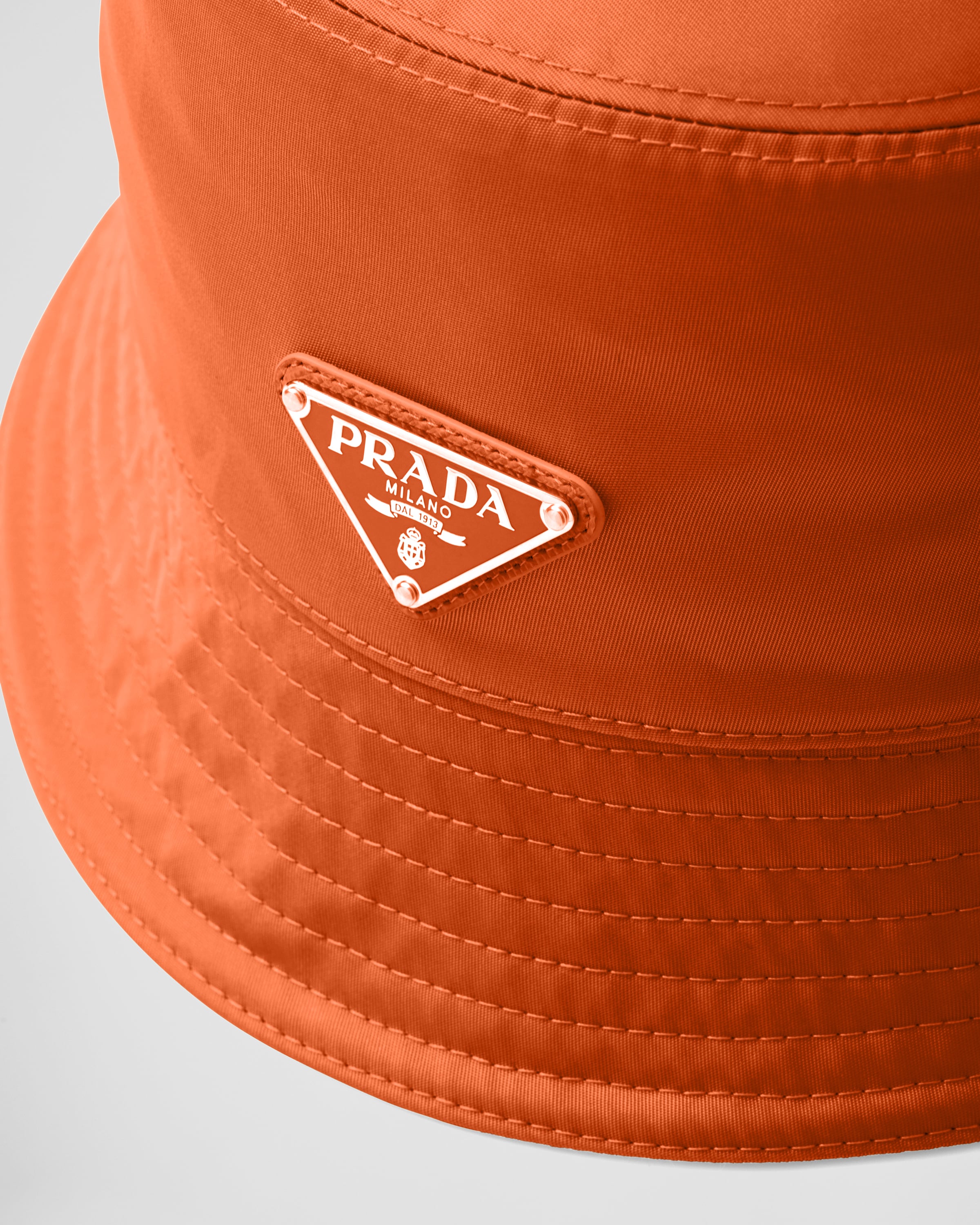 Orange Renylon Bucket Hat PRADA