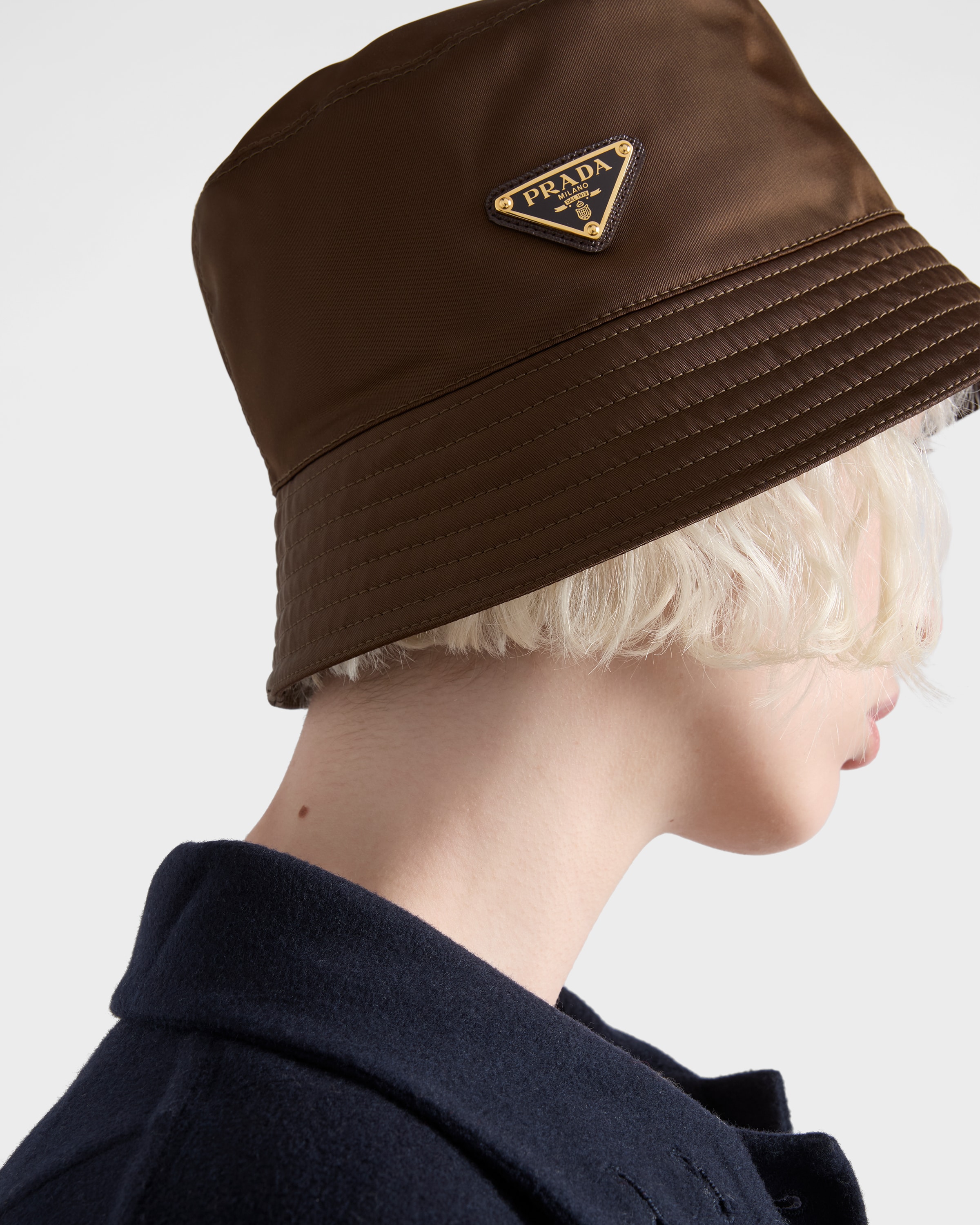 PRADA RE-NYLON BUCKET HAT BROWN “XLサイズ” Burnt Brown Re-Nylon bucket hat | PRADA