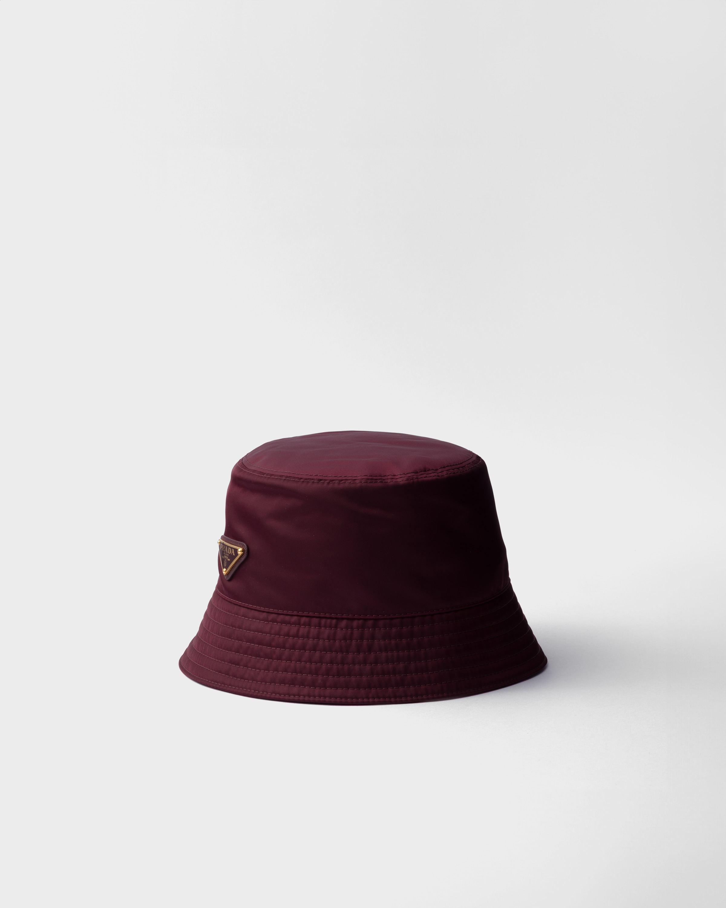 Prada Re-nylon Bucket Hat In Burgundy