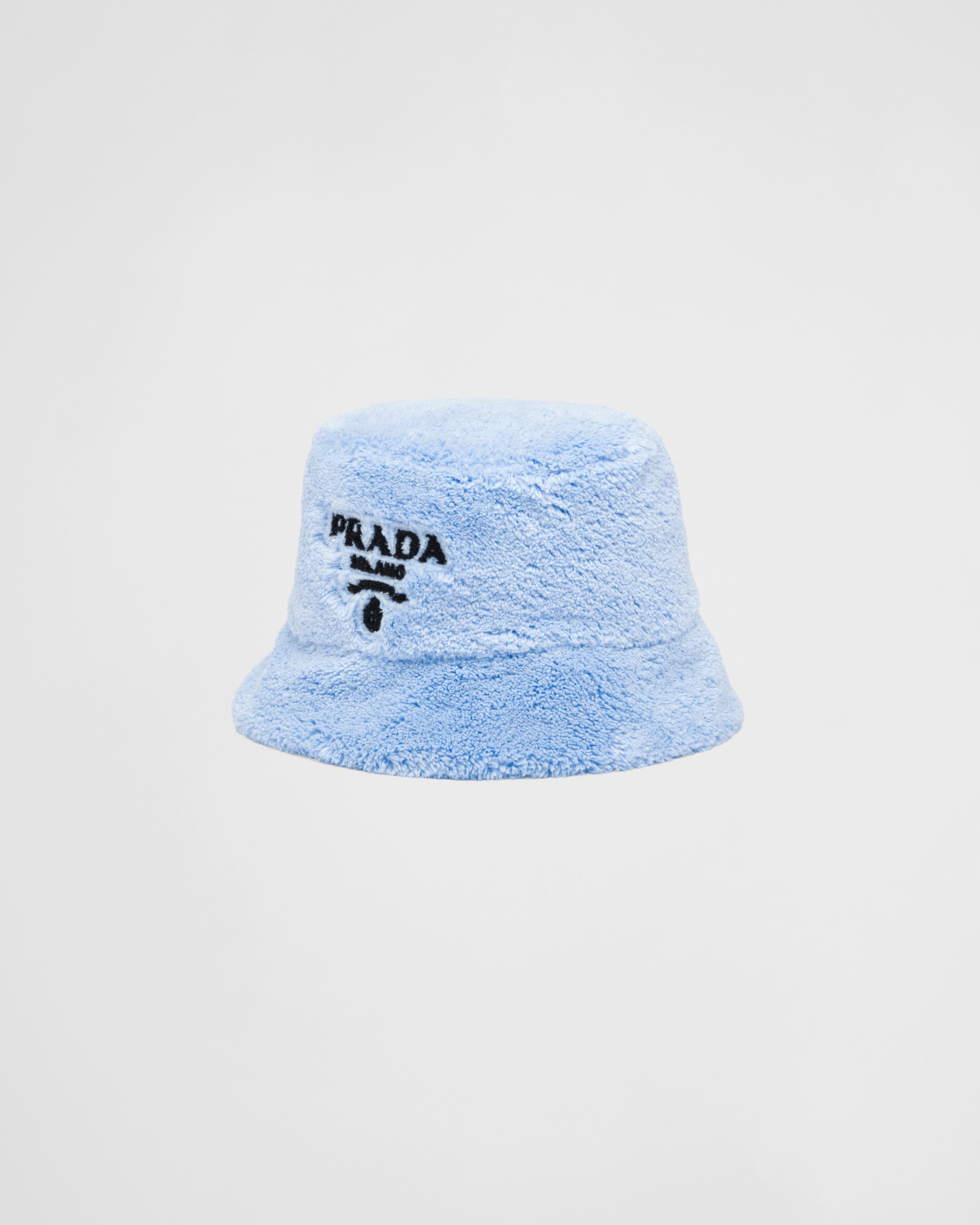 Celeste/black Terrycloth bucket hat | Prada