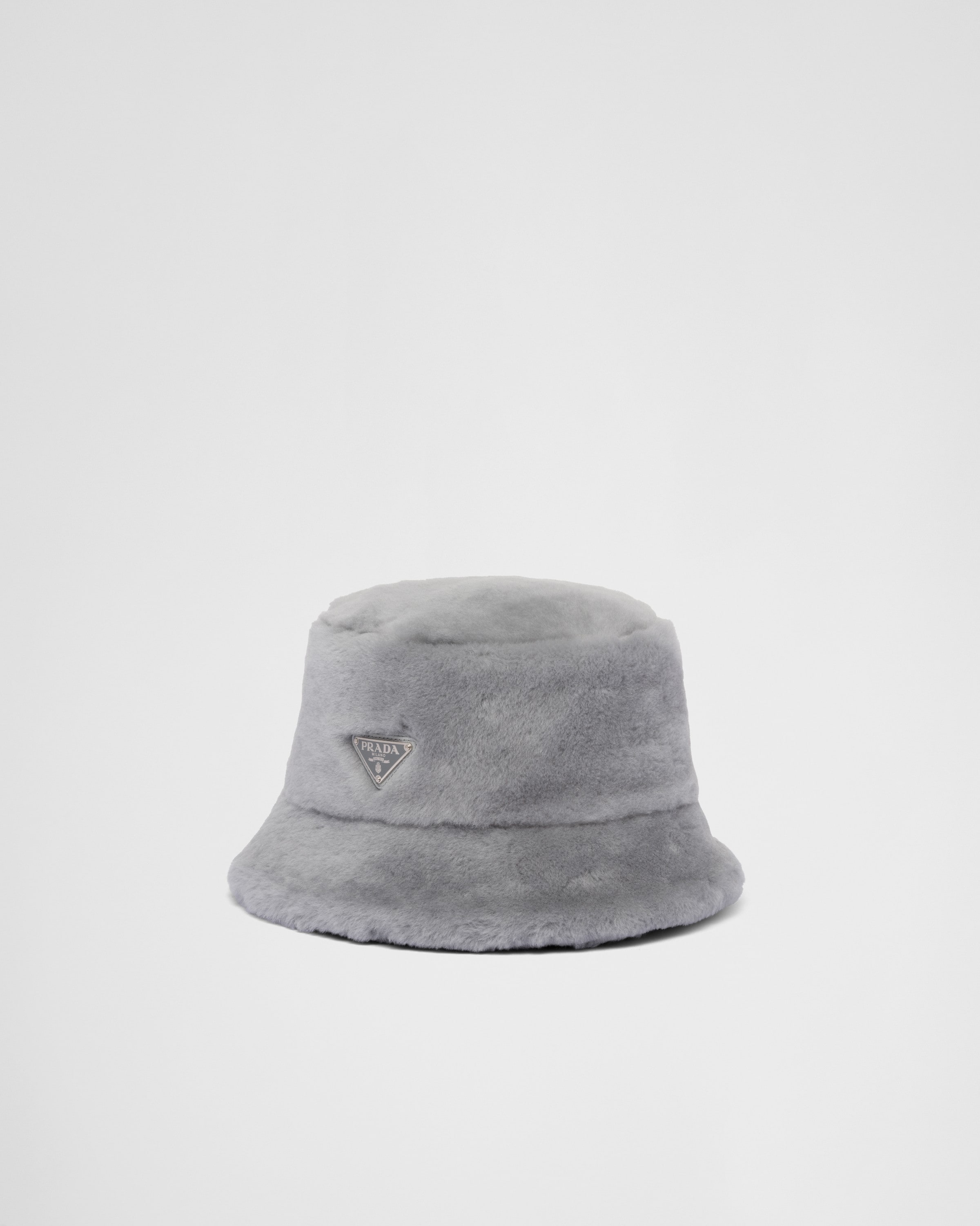 Cornflower Shearling bucket hat | Prada Cornflower Shearling bucket hat | Prada