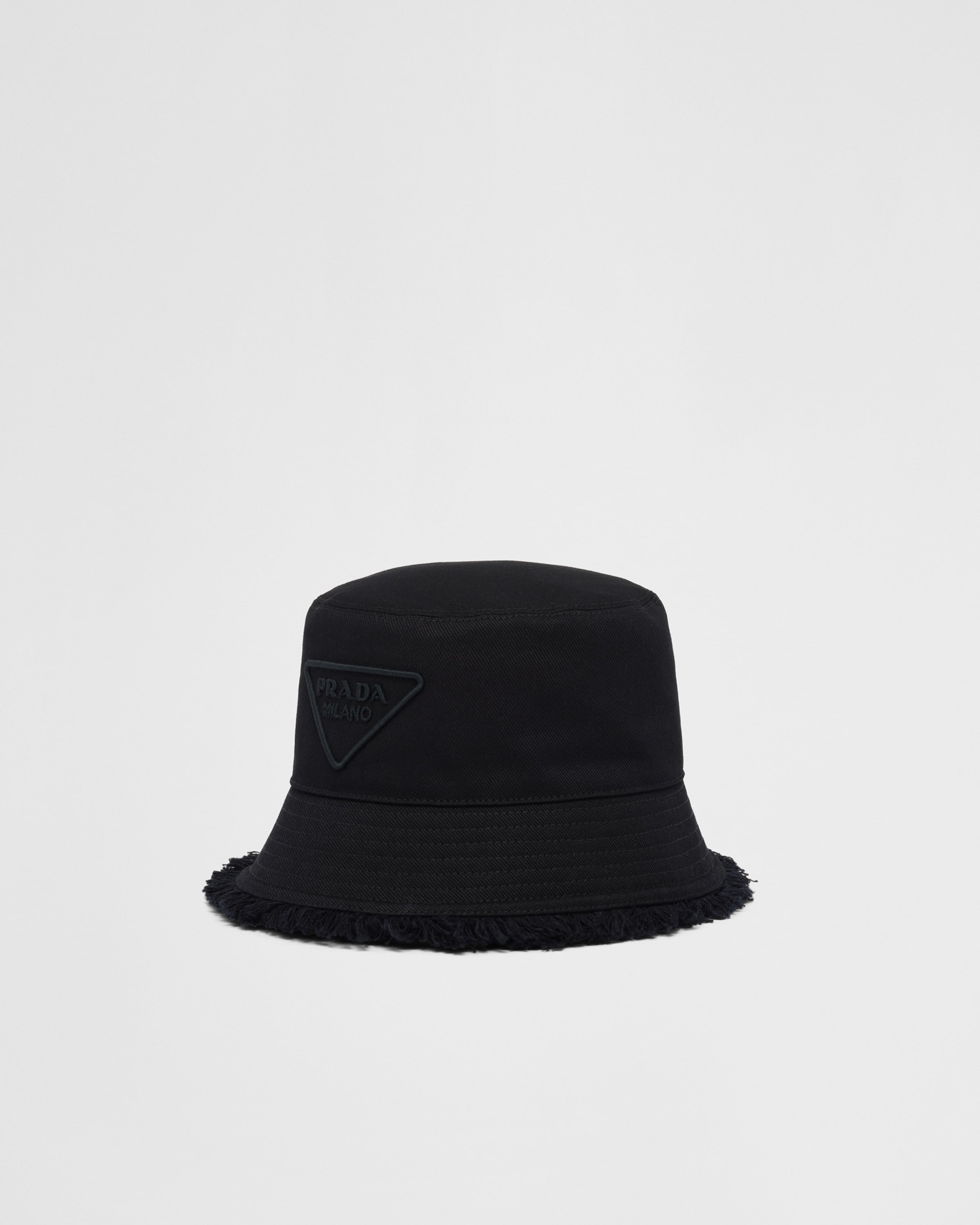 Prada Nylon Logo Bucket Hat Rosso