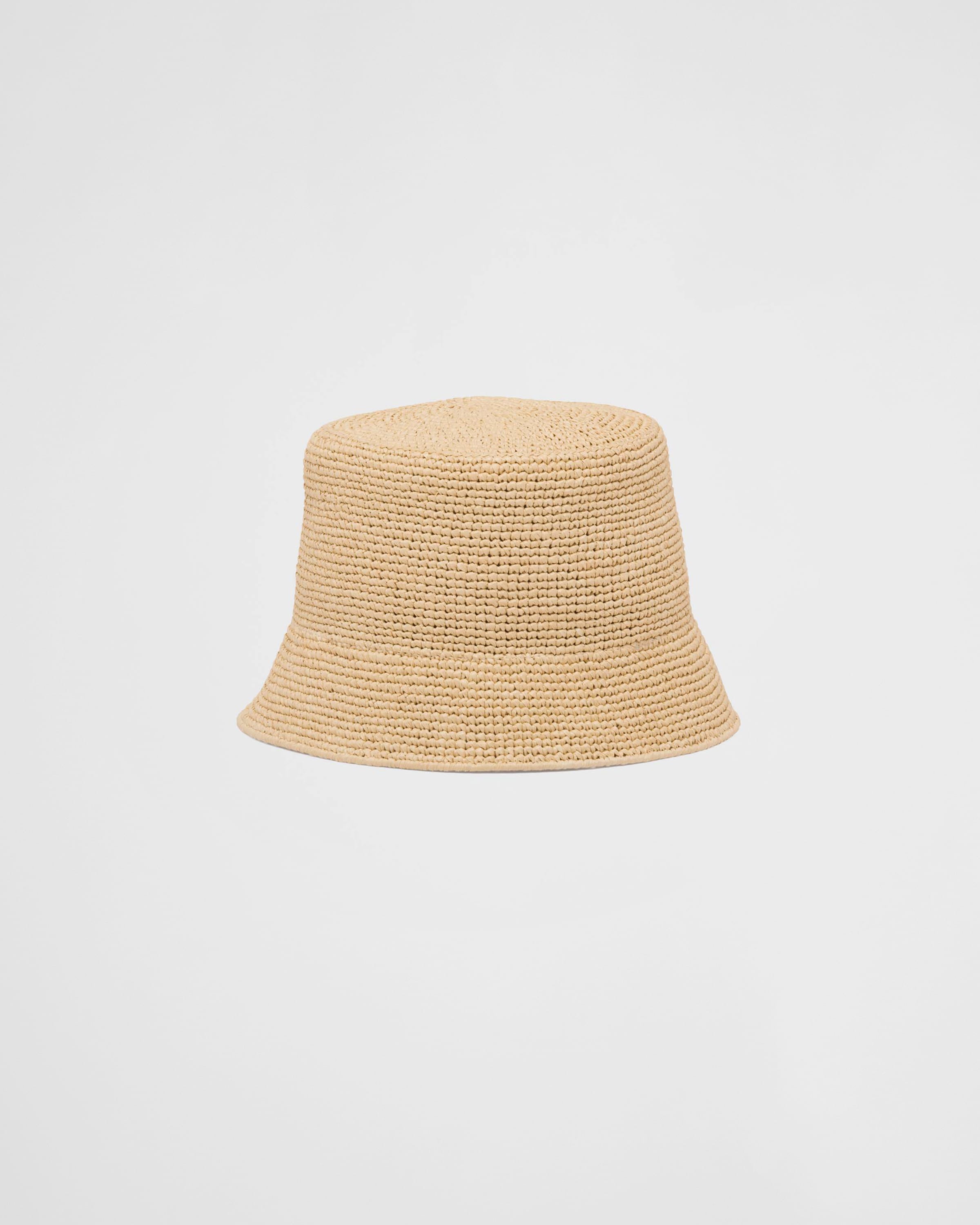 Prada straw bucket hat new arrivals