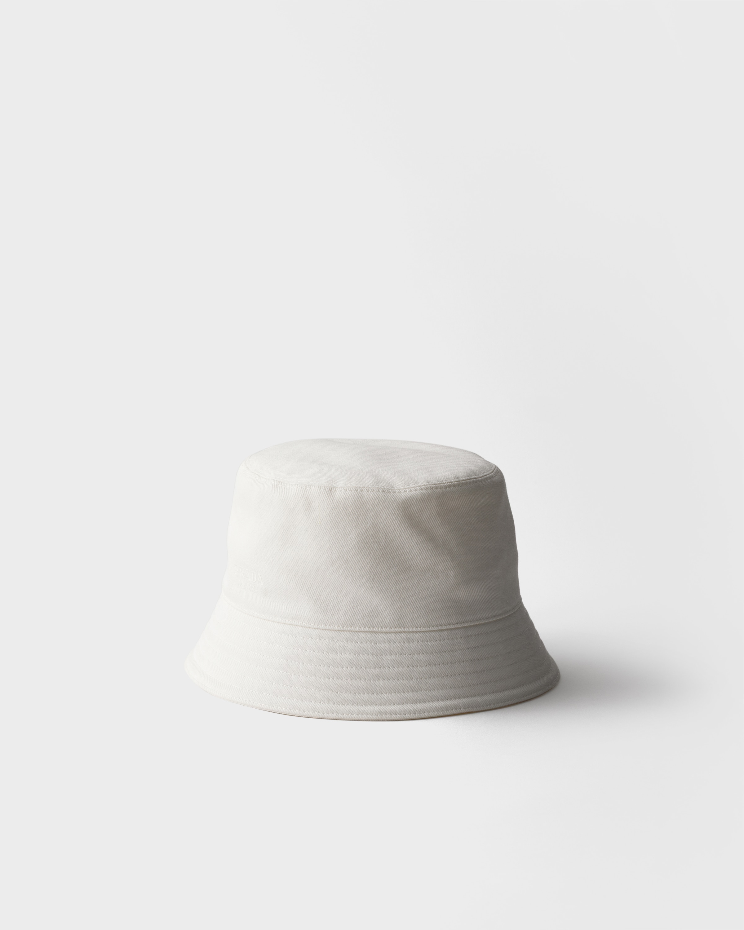 PRADA バケハ WHITE Sサイズ White Drill Bucket Hat | PRADA