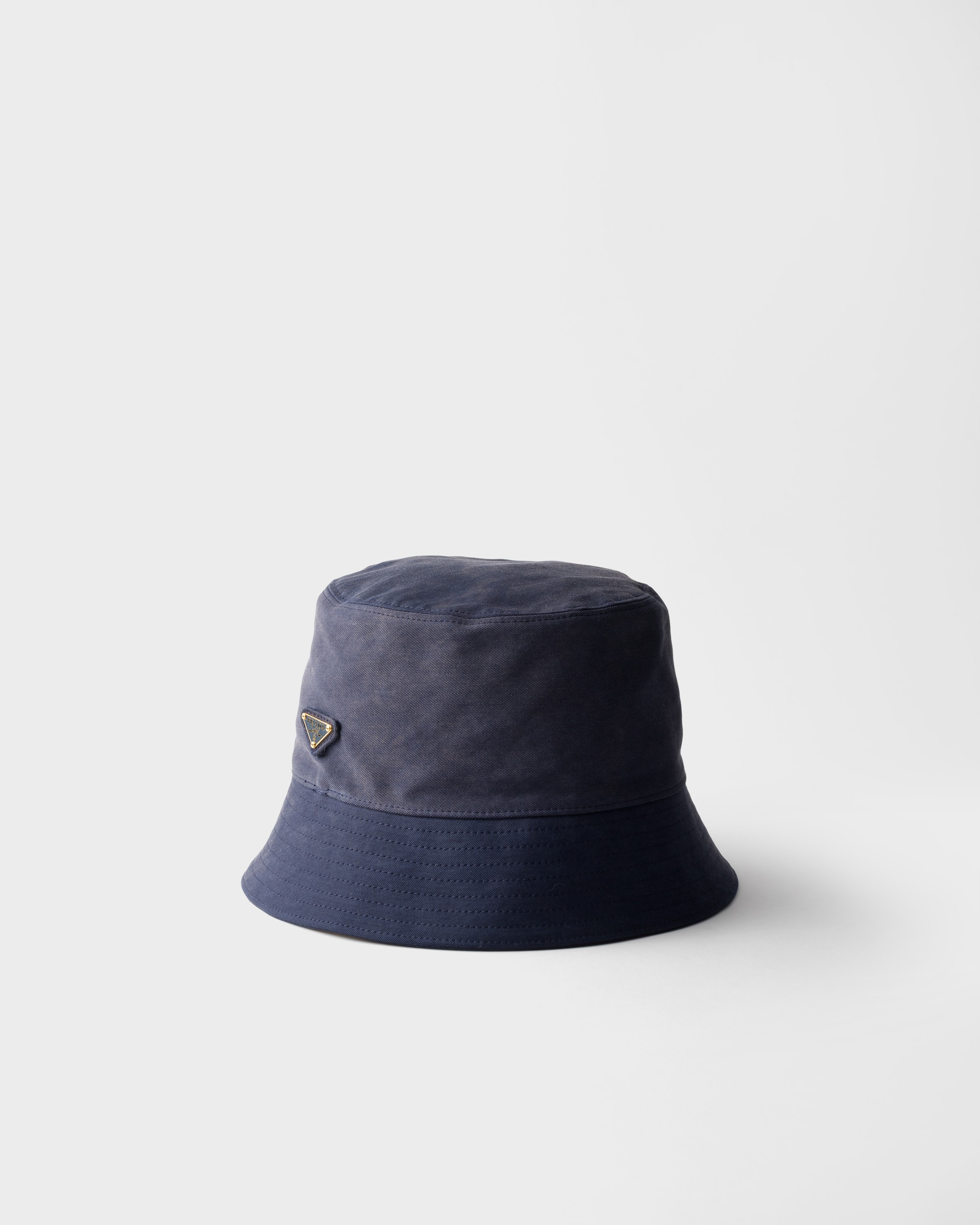 Prada Cotton Bucket Hat, Woman, Navy, Size S