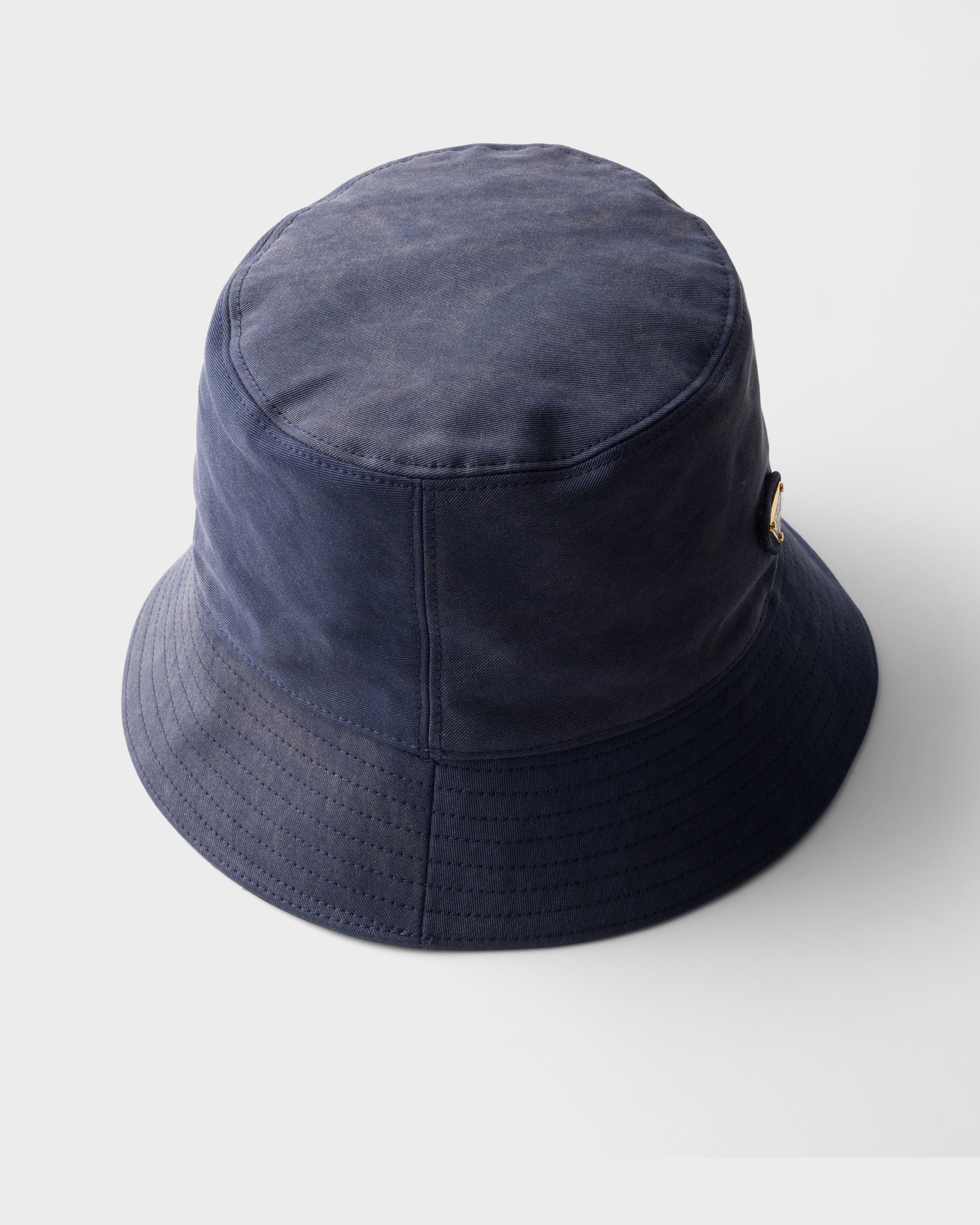Navy Cotton Bucket Hat | PRADA - United States display picture 3