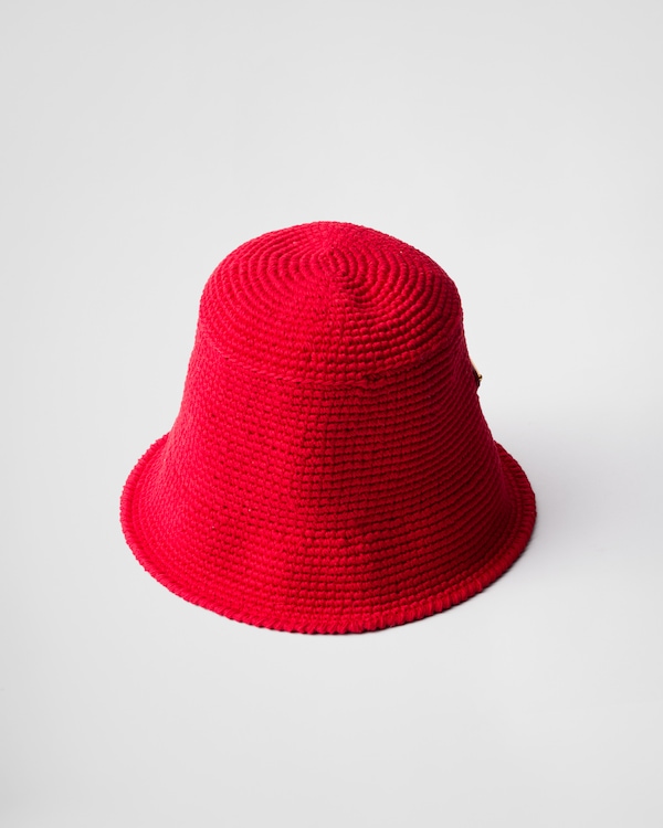 Crochet bucket hat - Red Crochet bucket hat - Red