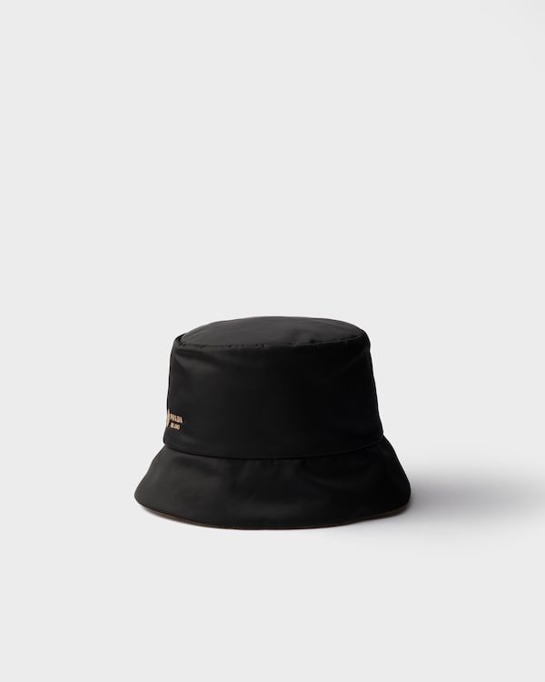 Reversible Re-Nylon and camel-hair bucket hat - Black/Camel Reversible Re-Nylon and camel-hair bucket hat - Black/Camel