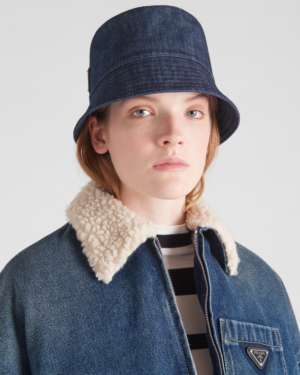 Navy Denim Bucket Hat PRADA navy-denim-bucket-hat-prada