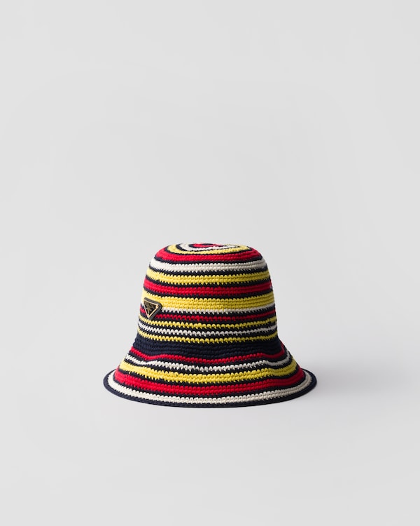 Tan/Black Crochet hat | PRADA