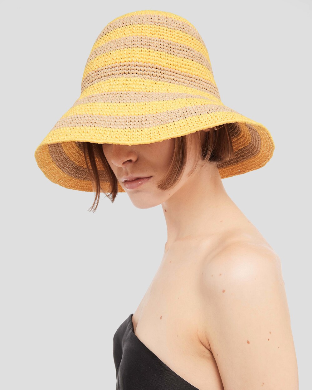 Beige/yellow Raffia hat | Prada