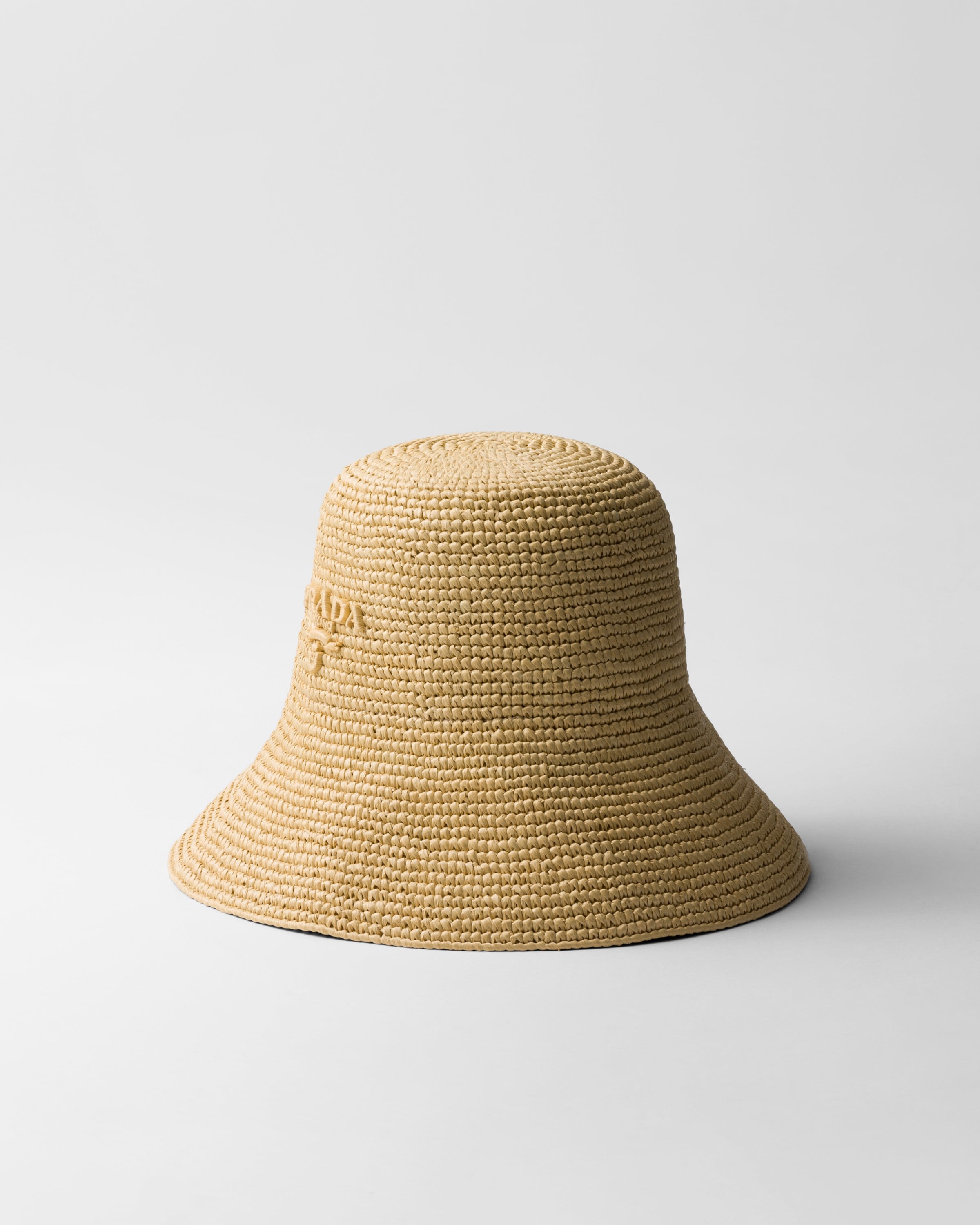 Prada Crochet Hat In Natural