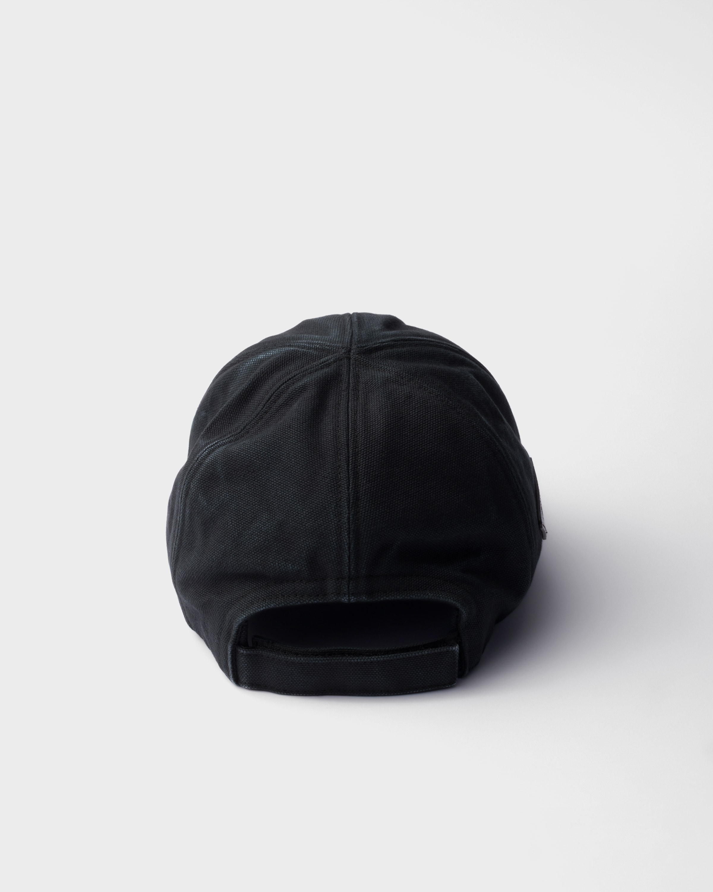 ブラック コットン ベースボールキャップ | PRADA