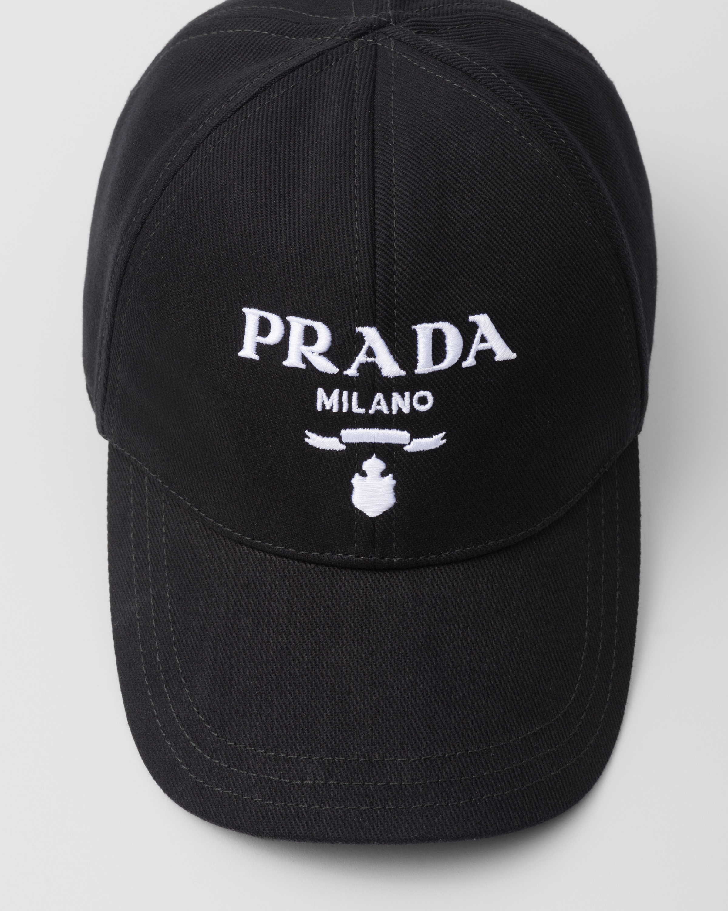 Black Drill Baseball Cap PRADA