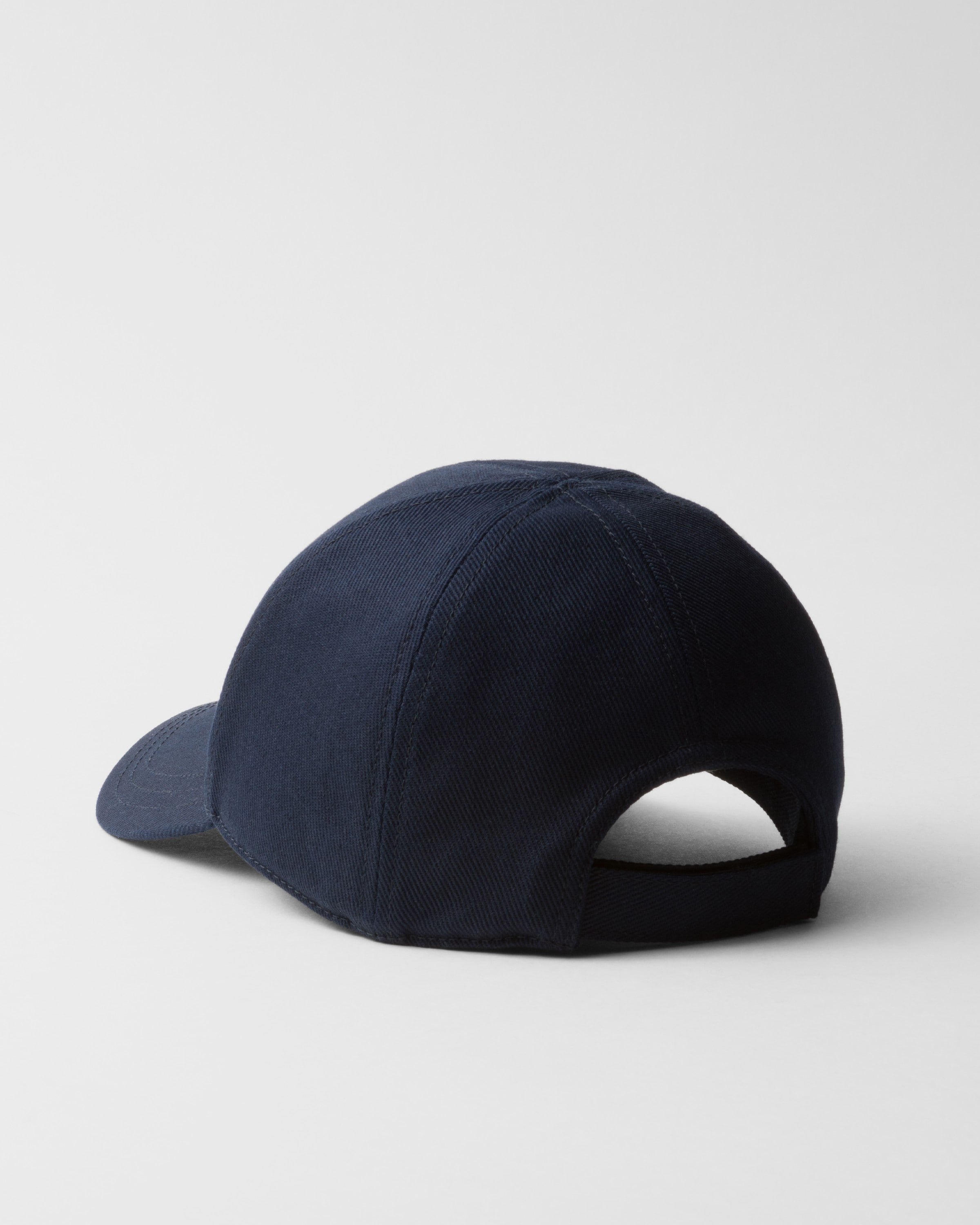 Prada Logo-embroidered Drill Cap In Navy