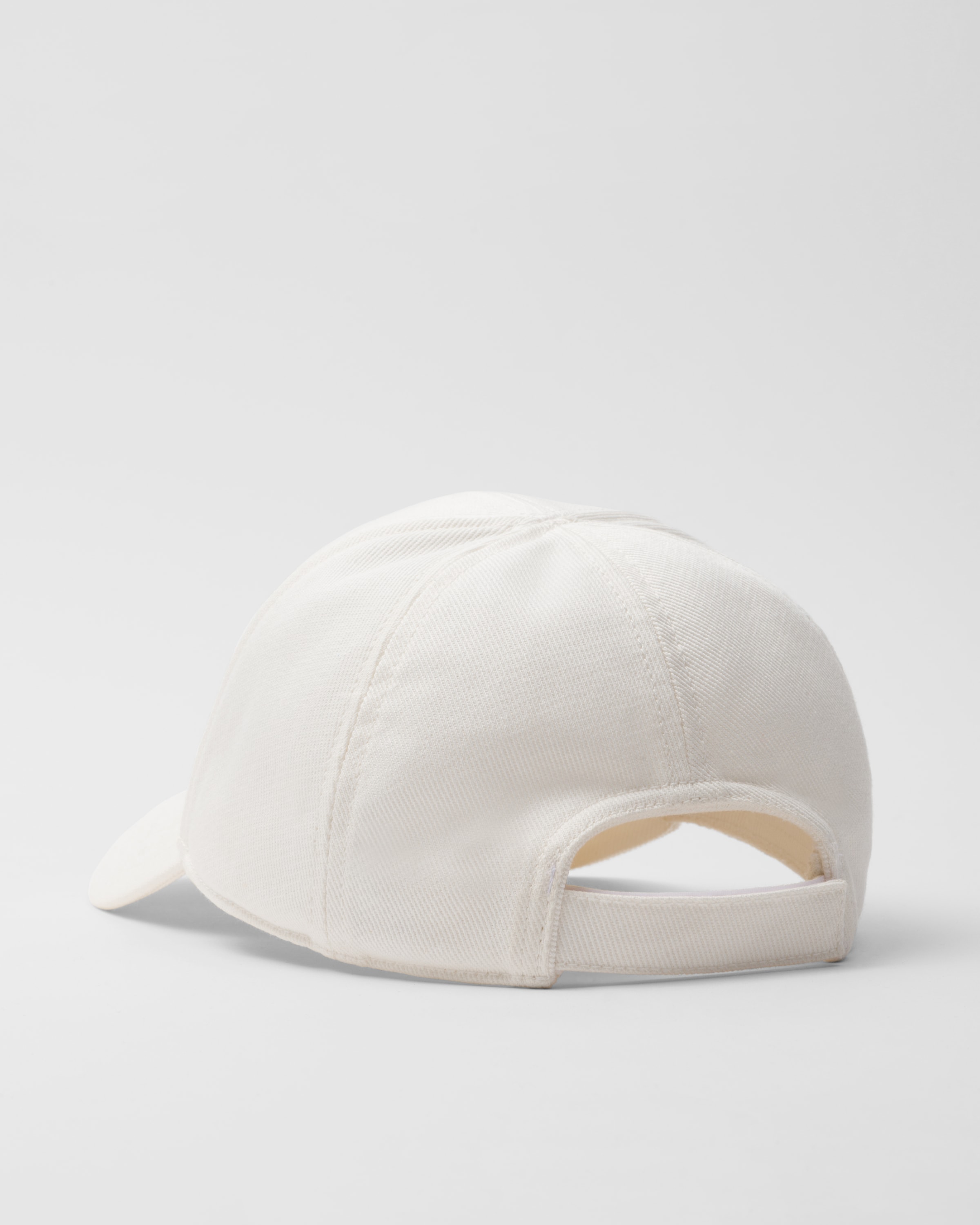 Shop Prada Drill Baseball Cap In White