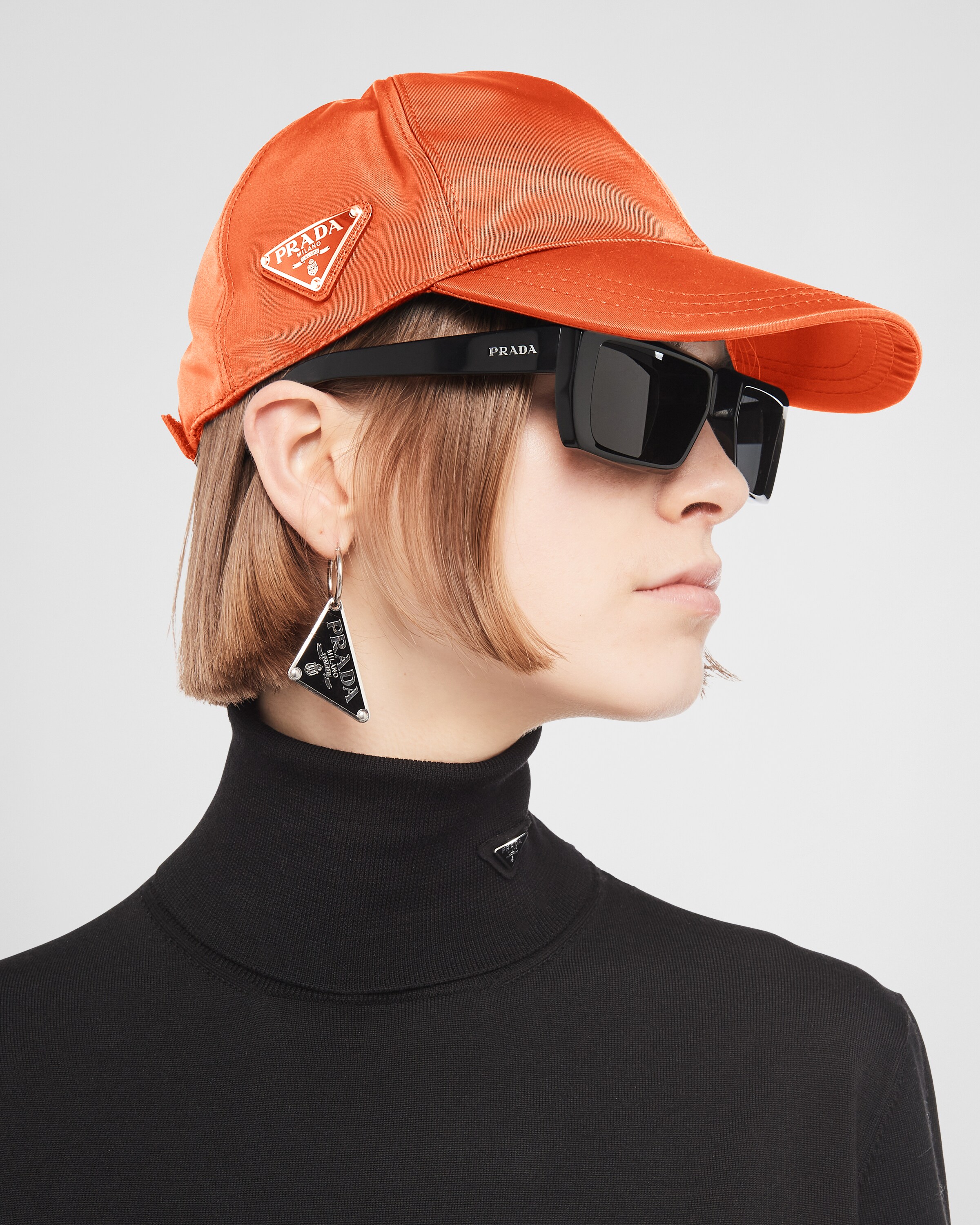 Orange Re-Nylon baseball cap | Prada
