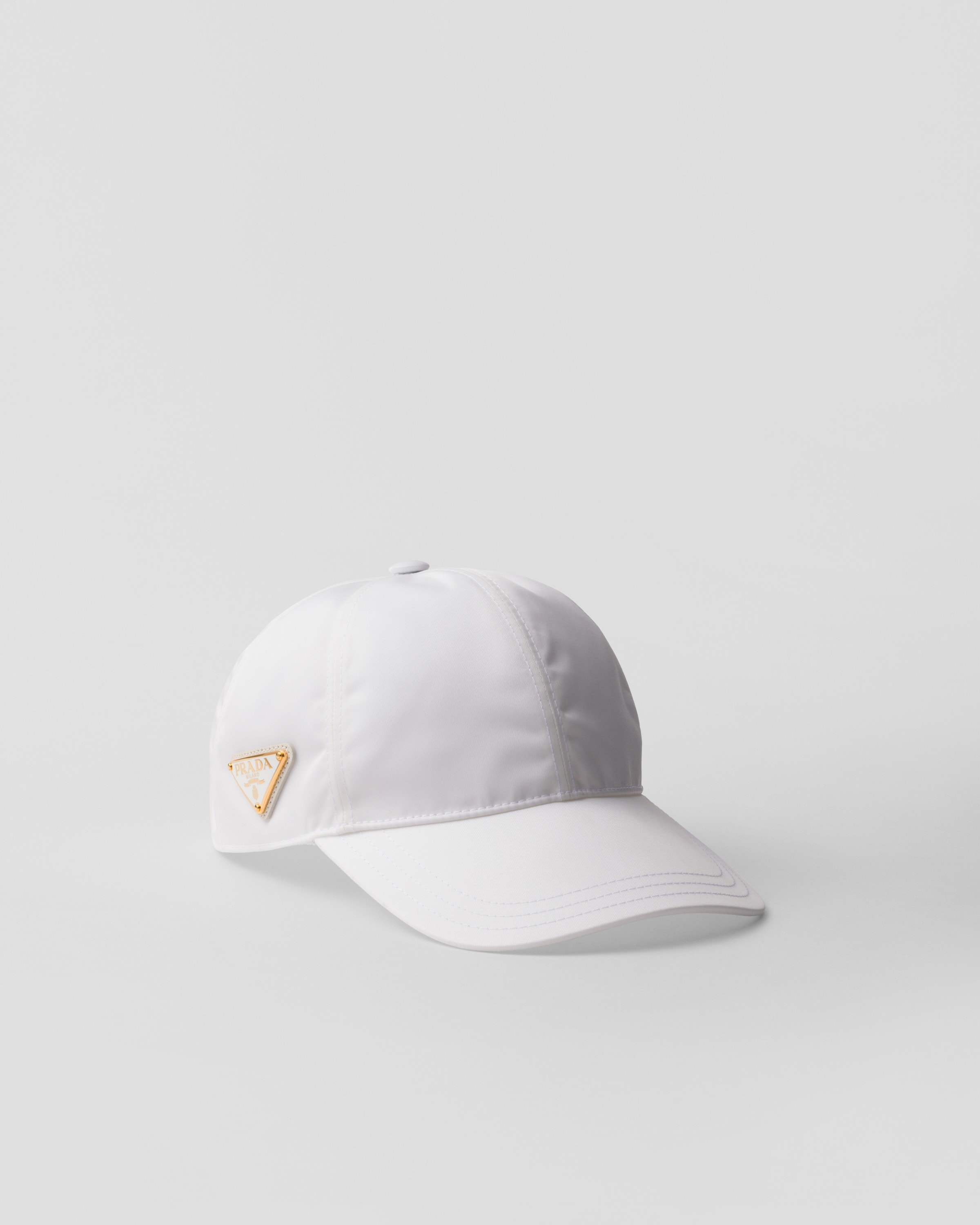 White Re nylon Baseball Cap PRADA