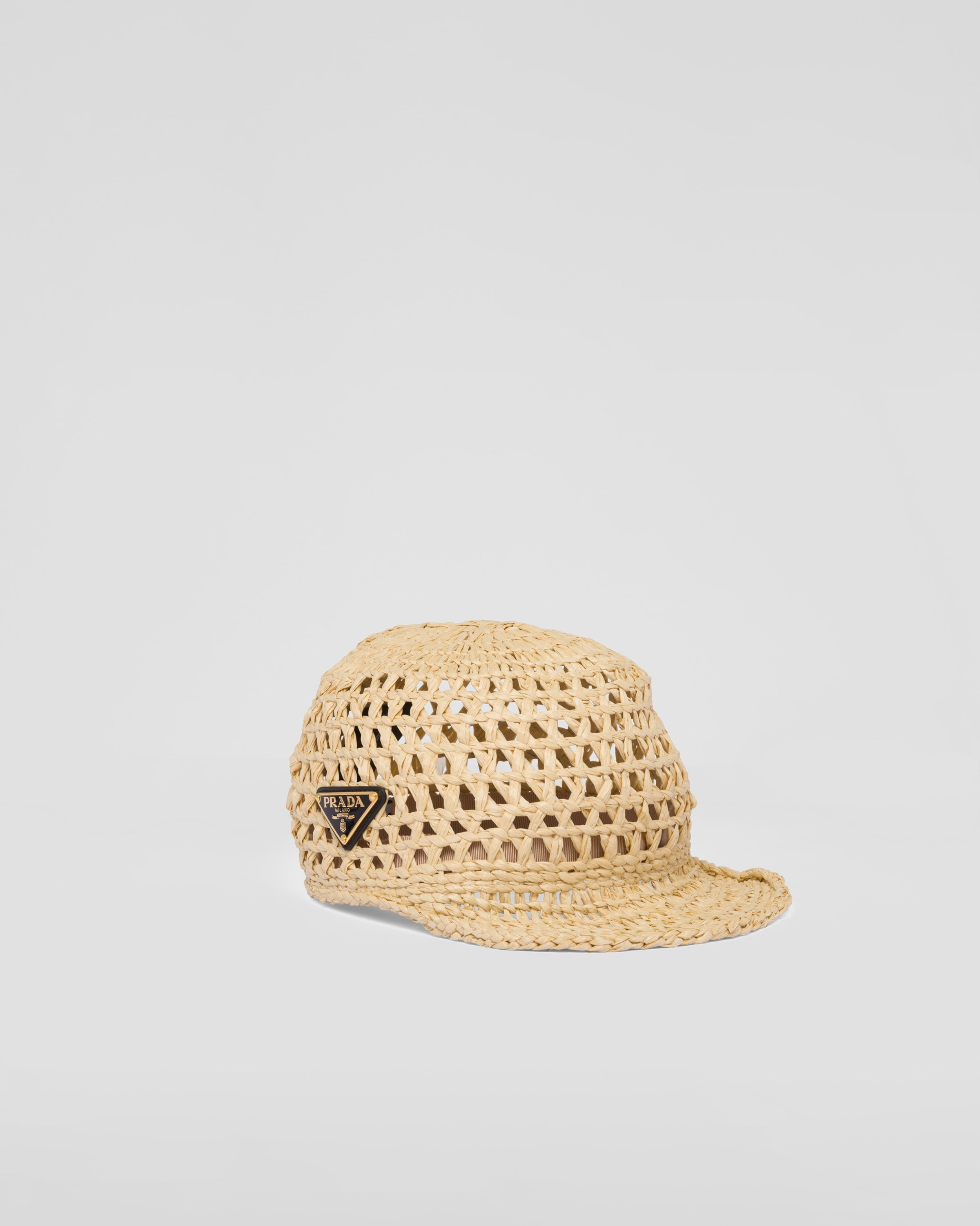 Prada Crochet Visor Cap In Brown | ModeSens