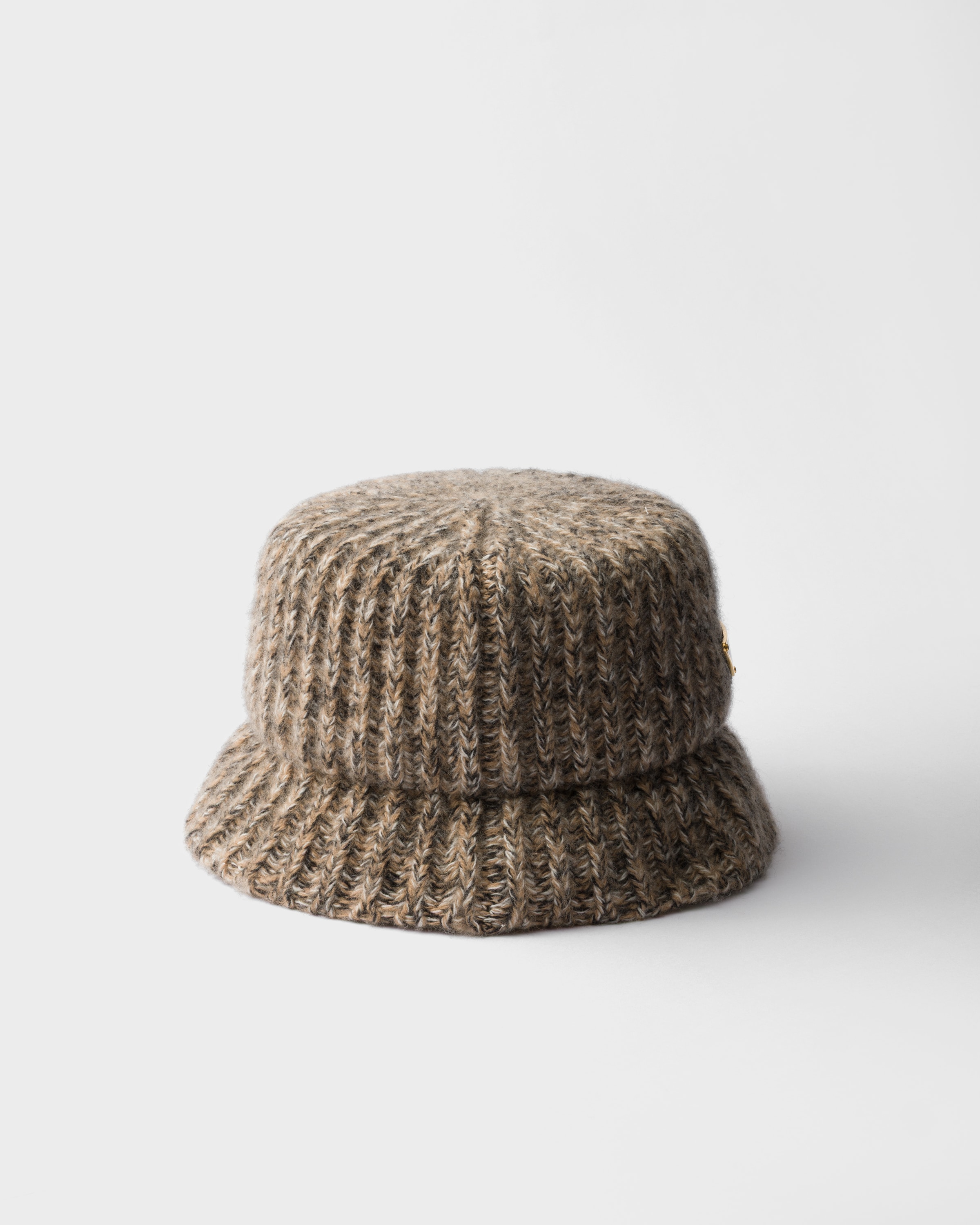 Mélange knit bucket hat