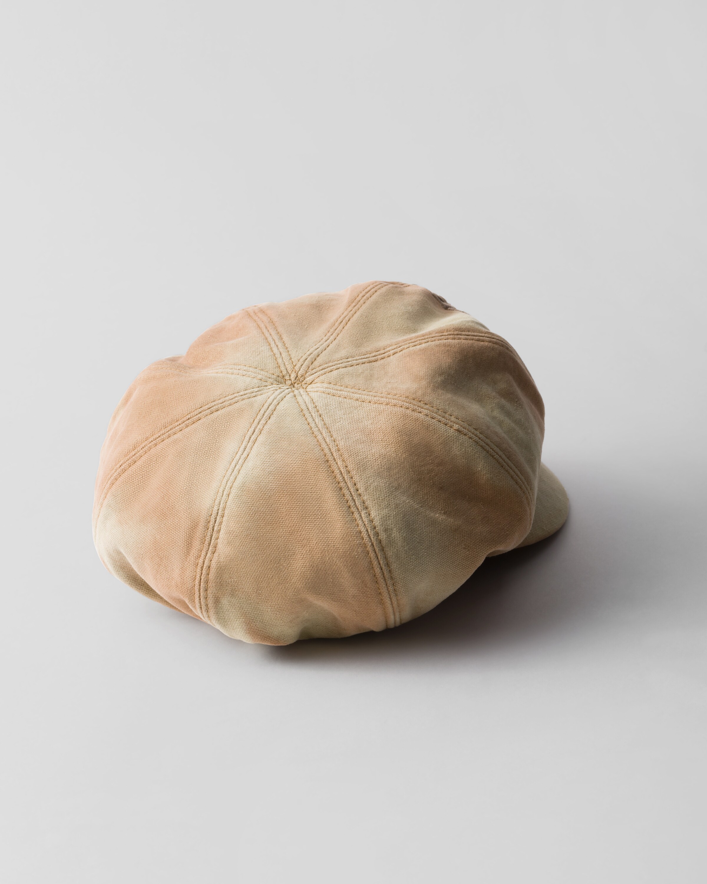 Beige Canvas Newsboy Cap | PRADA