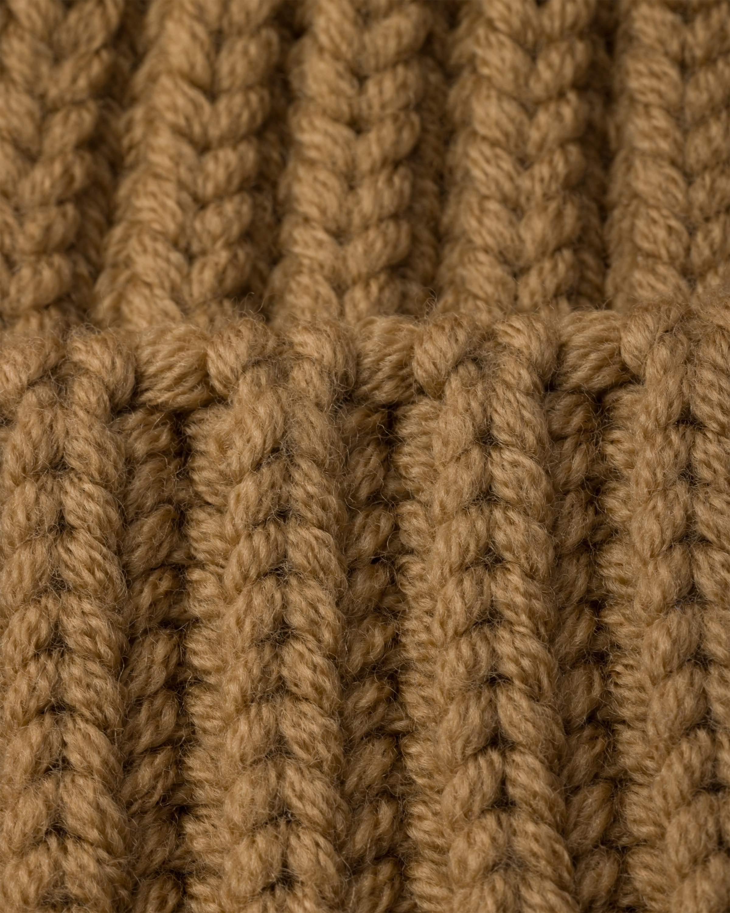 Camel Brown Wool beanie | PRADA - United States display picture 2