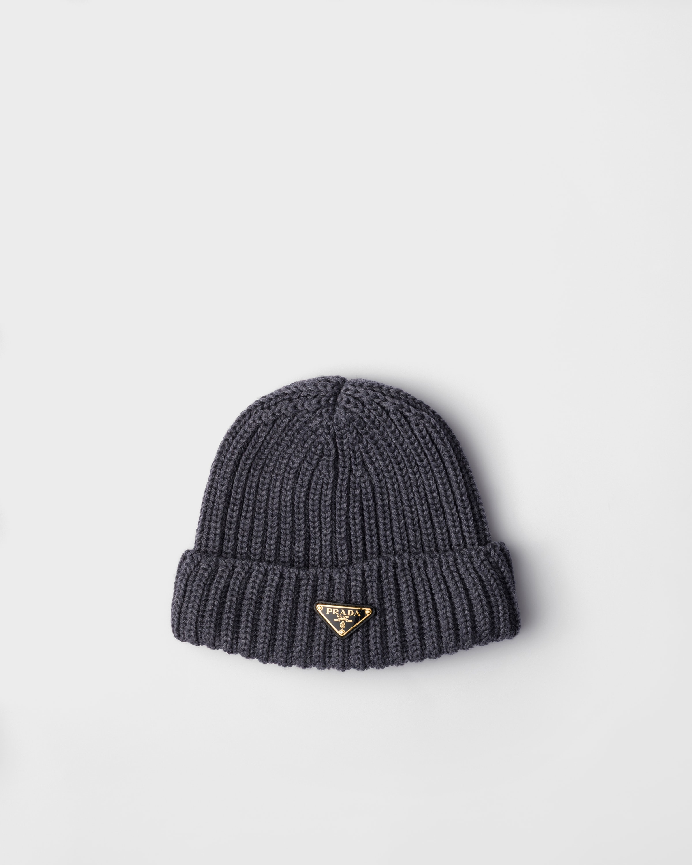 Prada Wool Beanie In Gray