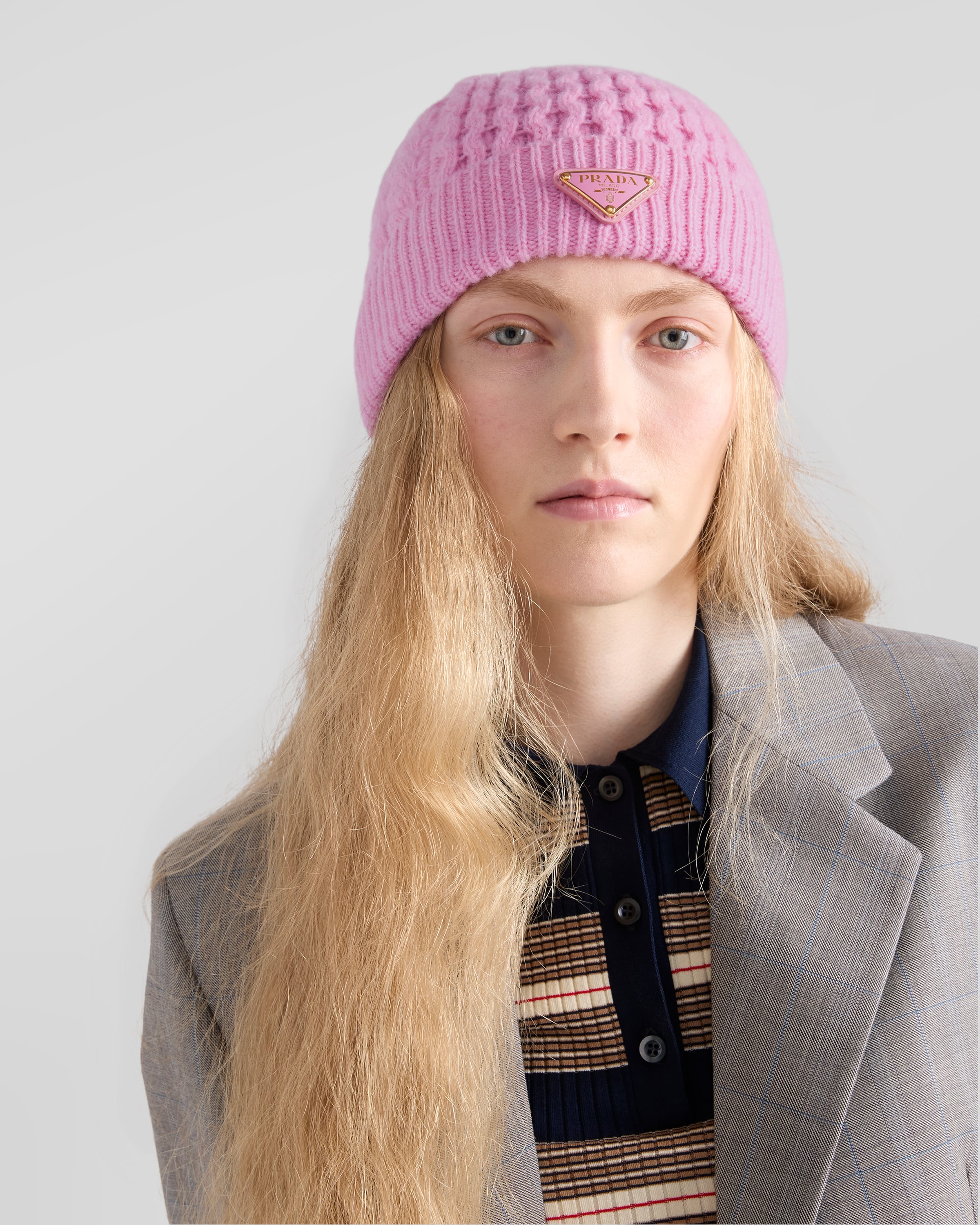 Pink Wool beanie | PRADA - United States