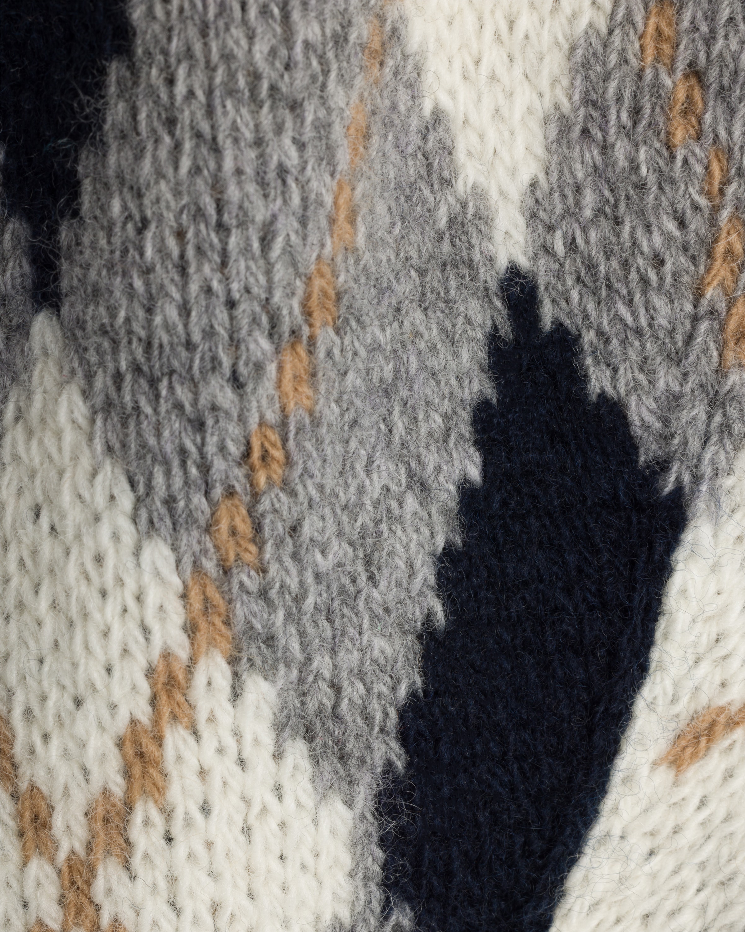 Argyle knit beanie