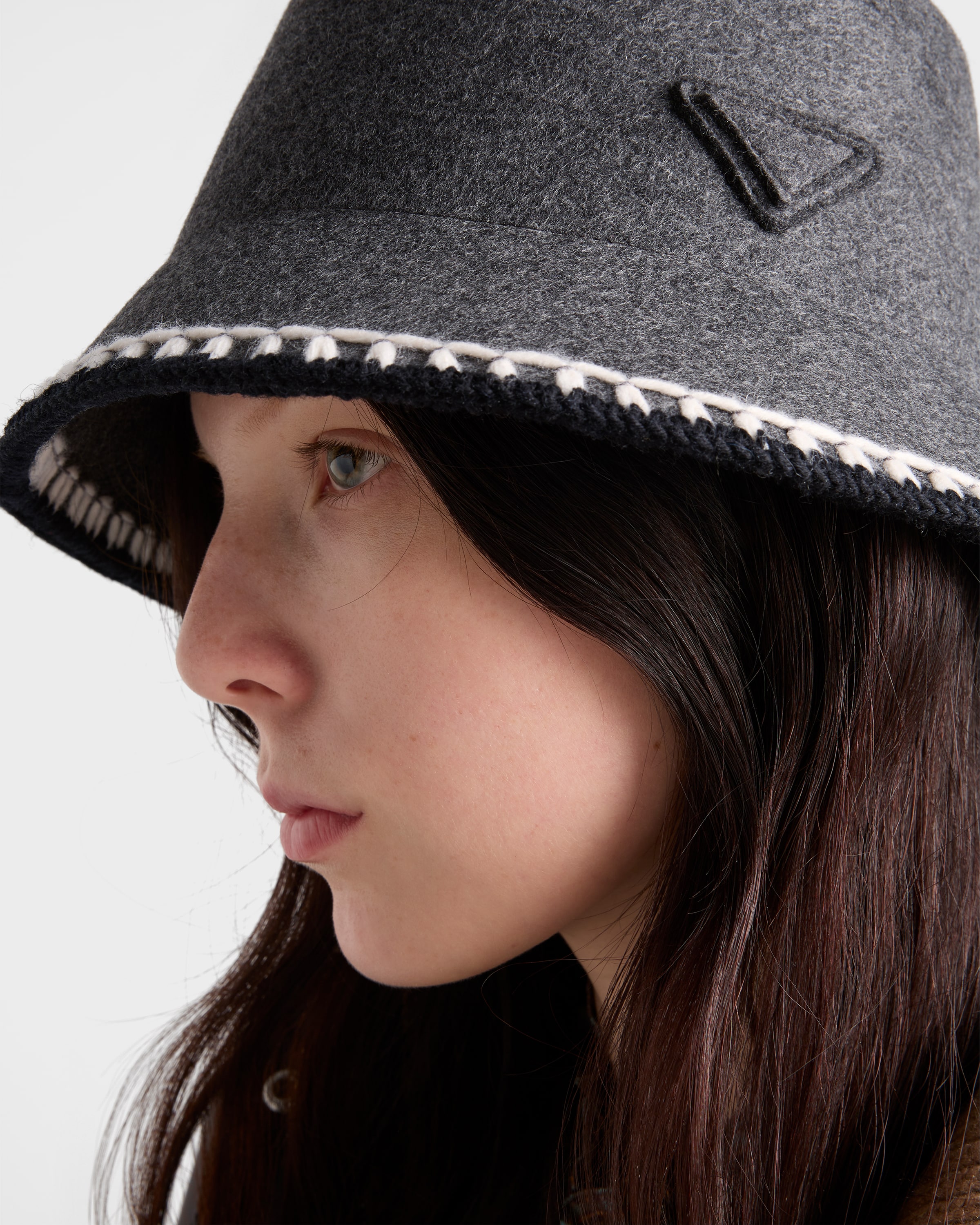 Grey Felt Bucket Hat | PRADA