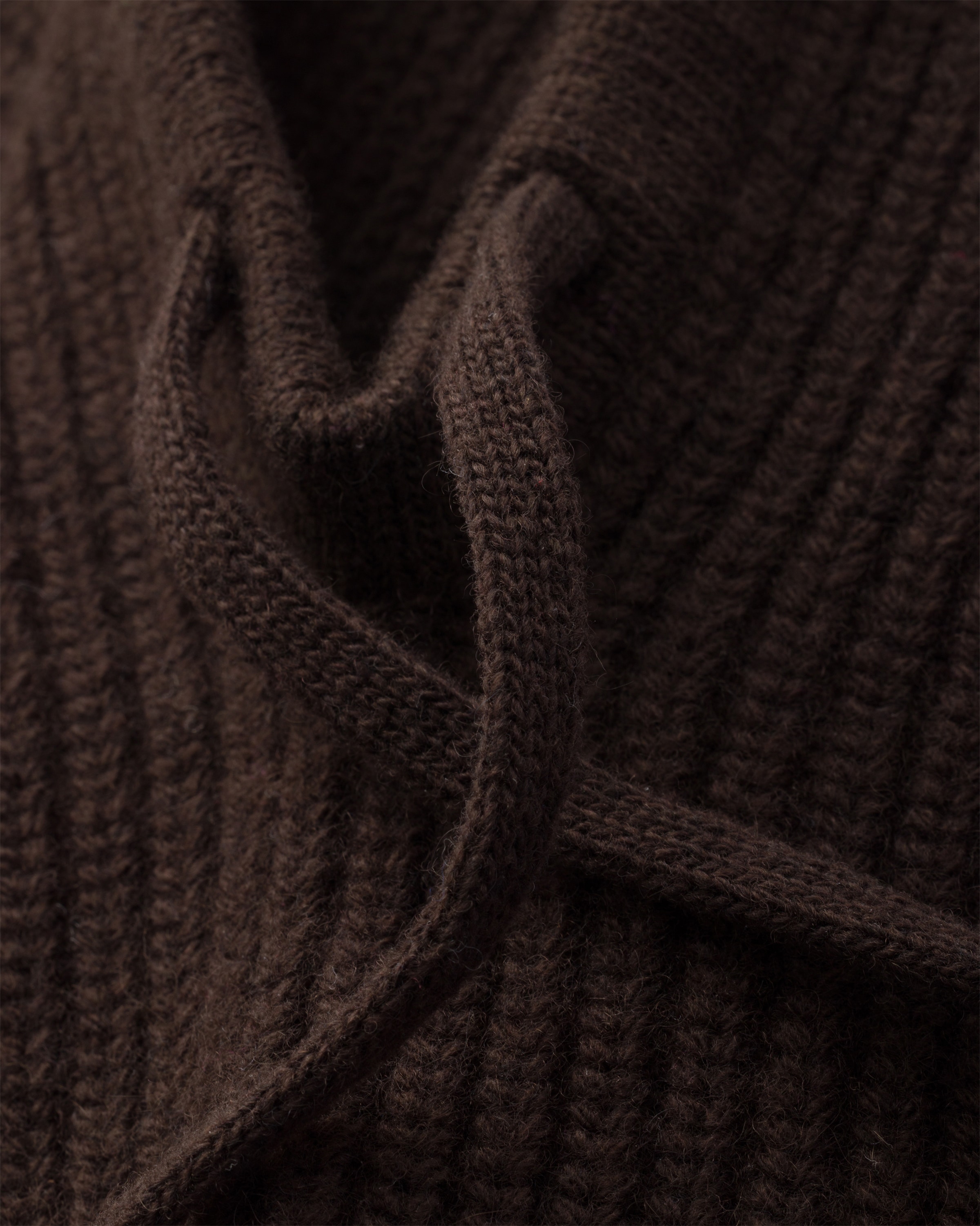 Dark Brown Wool And Cashmere Knit Hood | PRADA - Japan