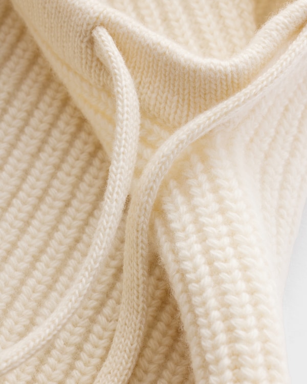 Wool and cashmere knit hood - Natural Wool and cashmere knit hood - Natural