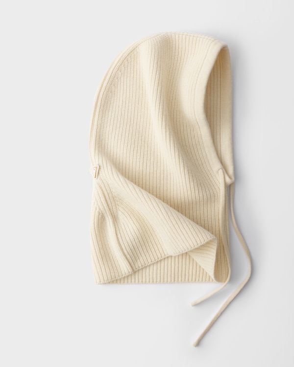 Wool and cashmere knit hood - Natural Wool and cashmere knit hood - Natural
